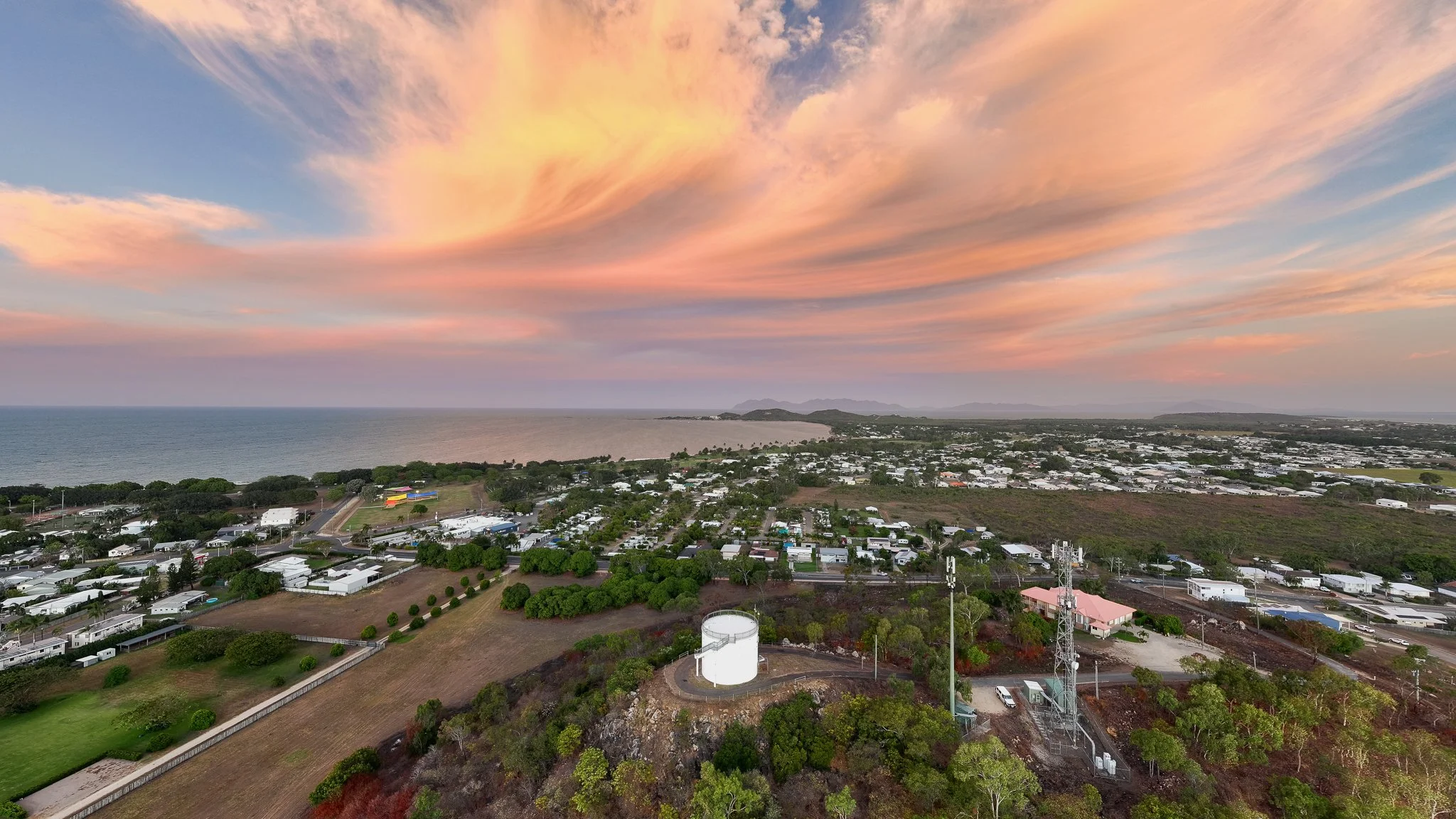 Sunset from Mt Nutt, Bowen, Queensland