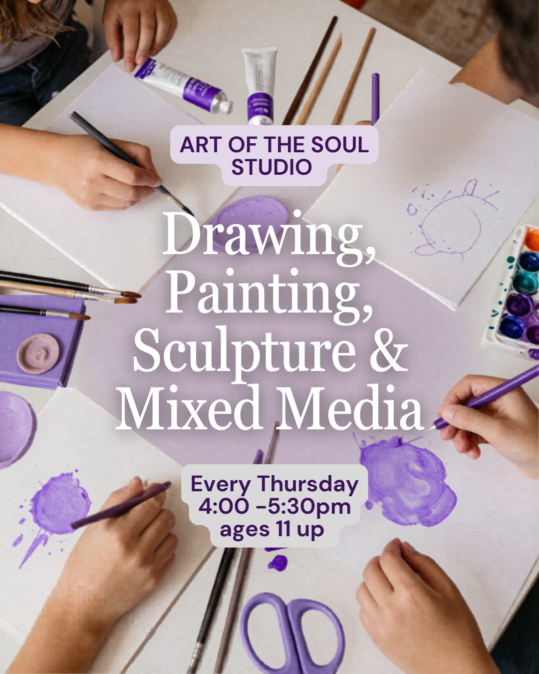 Pre-Teen Art Class (Grade 4+  Thursday Class)