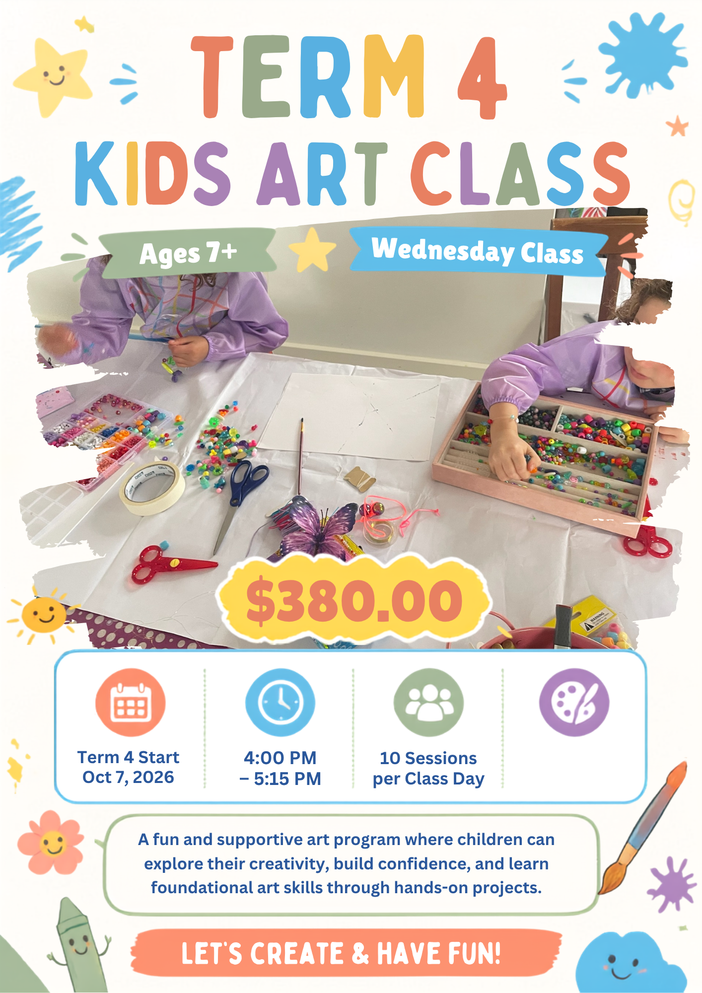 Term 4 Kids Art Class (Ages 7+) Wednesday Class