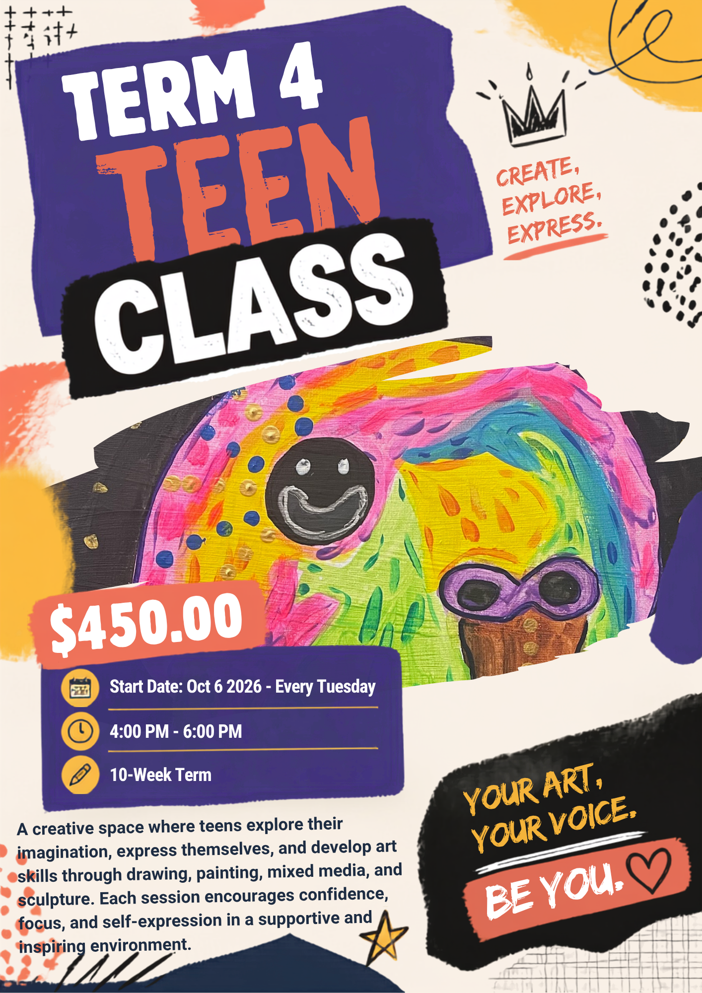 Term 4 Teens Art Class ( Tuesday Class)