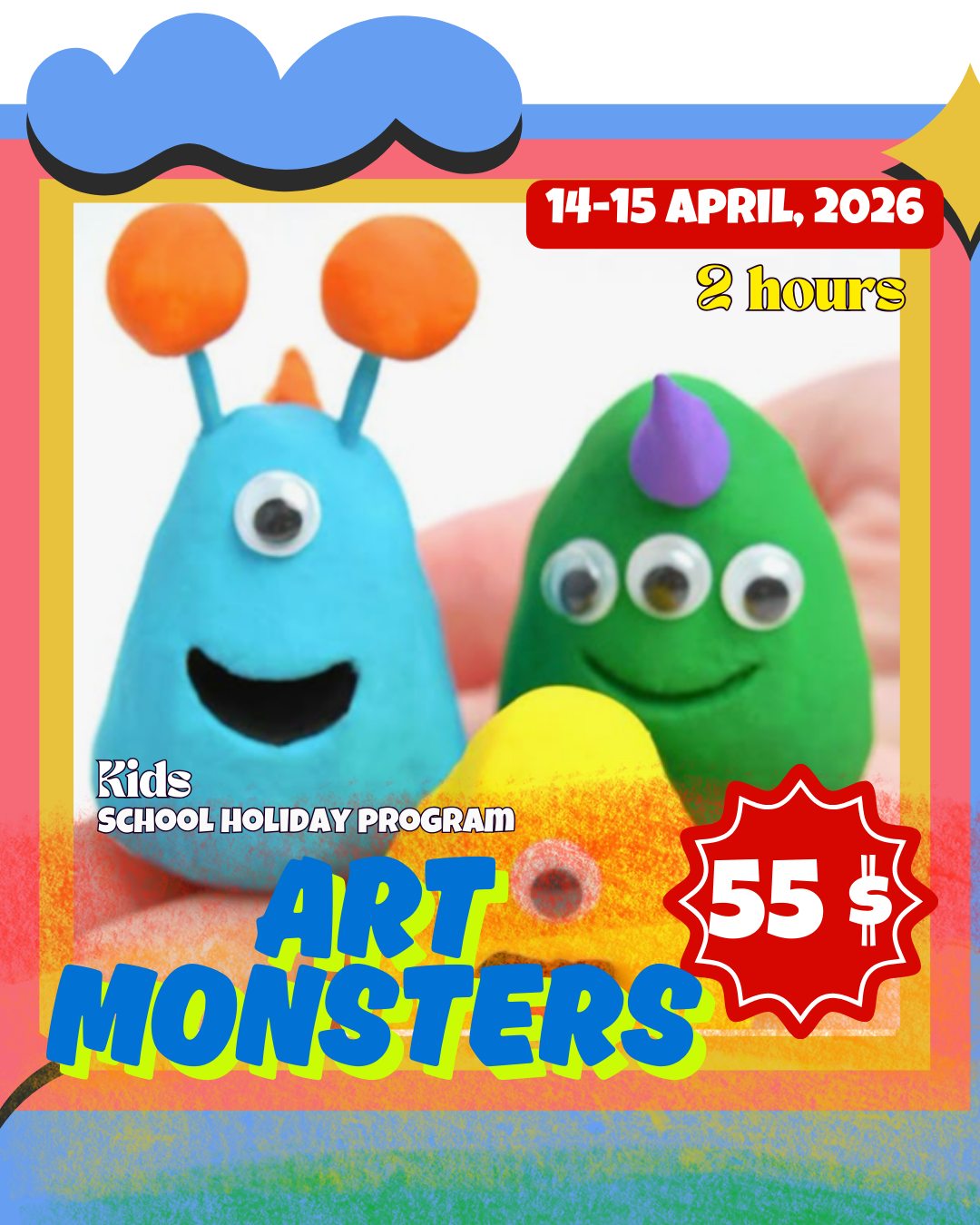 Art Monster: Kids School Holiday Program (THURSDAY CLASS)