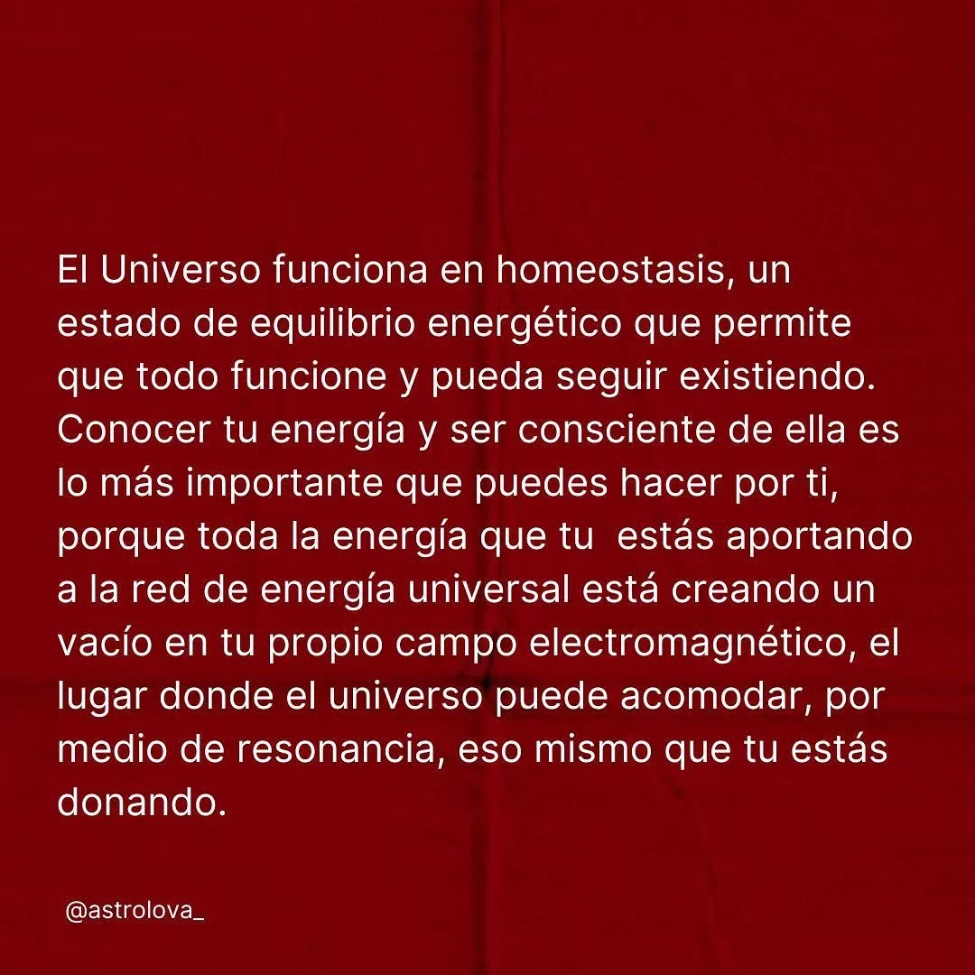 Conocer tu energía no solo es observar lo que haces, si no hacer consciente desde que energía, desde que intención, estás llevando a cabo tus acciones - la frecuencia que emites es la señal que mandas que crea un va