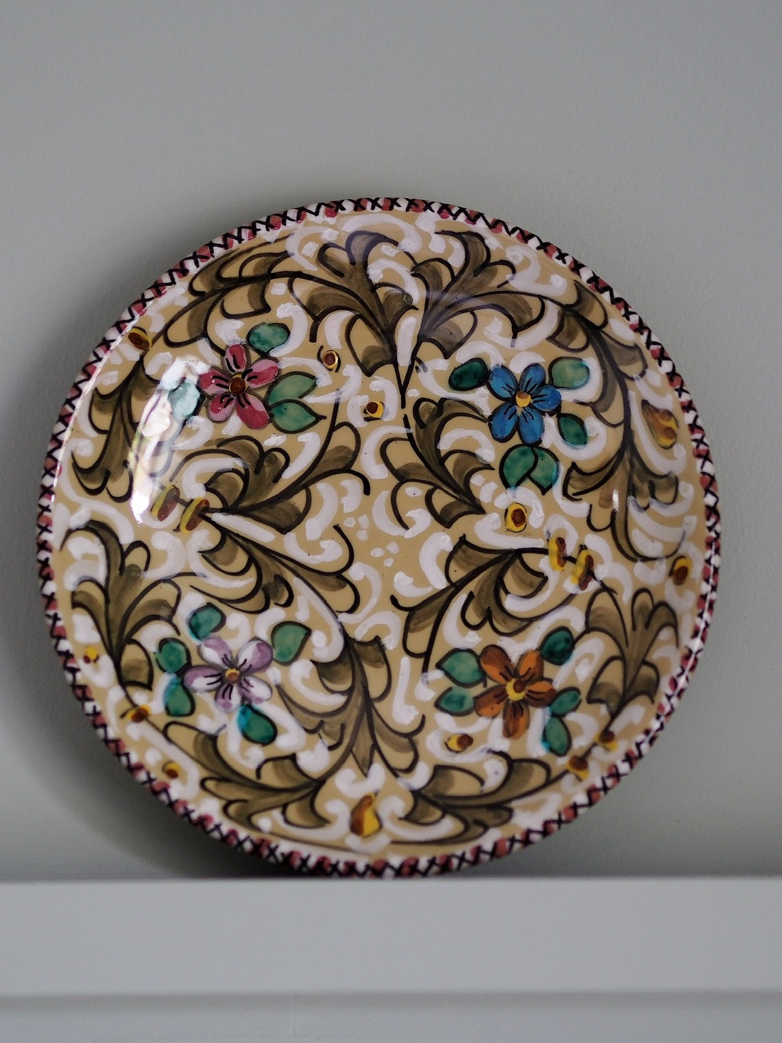 Italian Floral Plate