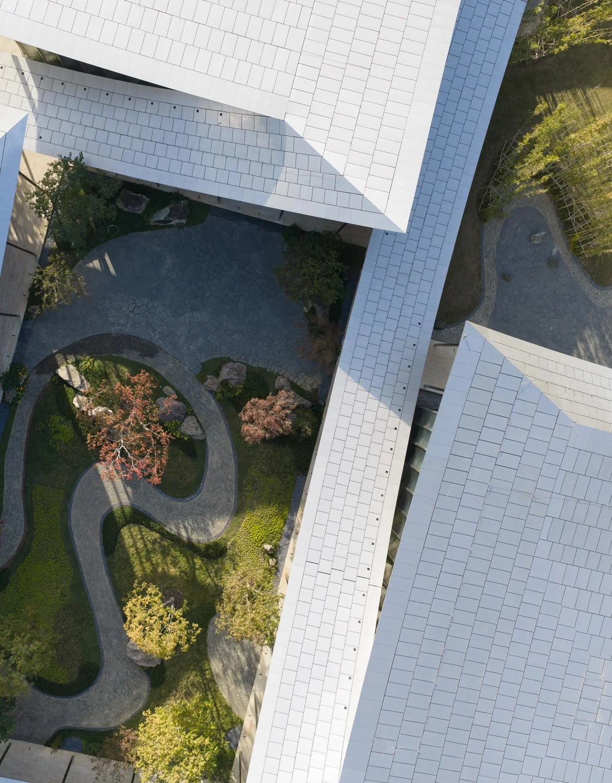 suzhou museum big, suzhou museum of contemporary art, suzhou moca, suzhou moca big, big suzhou, bjarke ingels suzhou, aerial museum photography