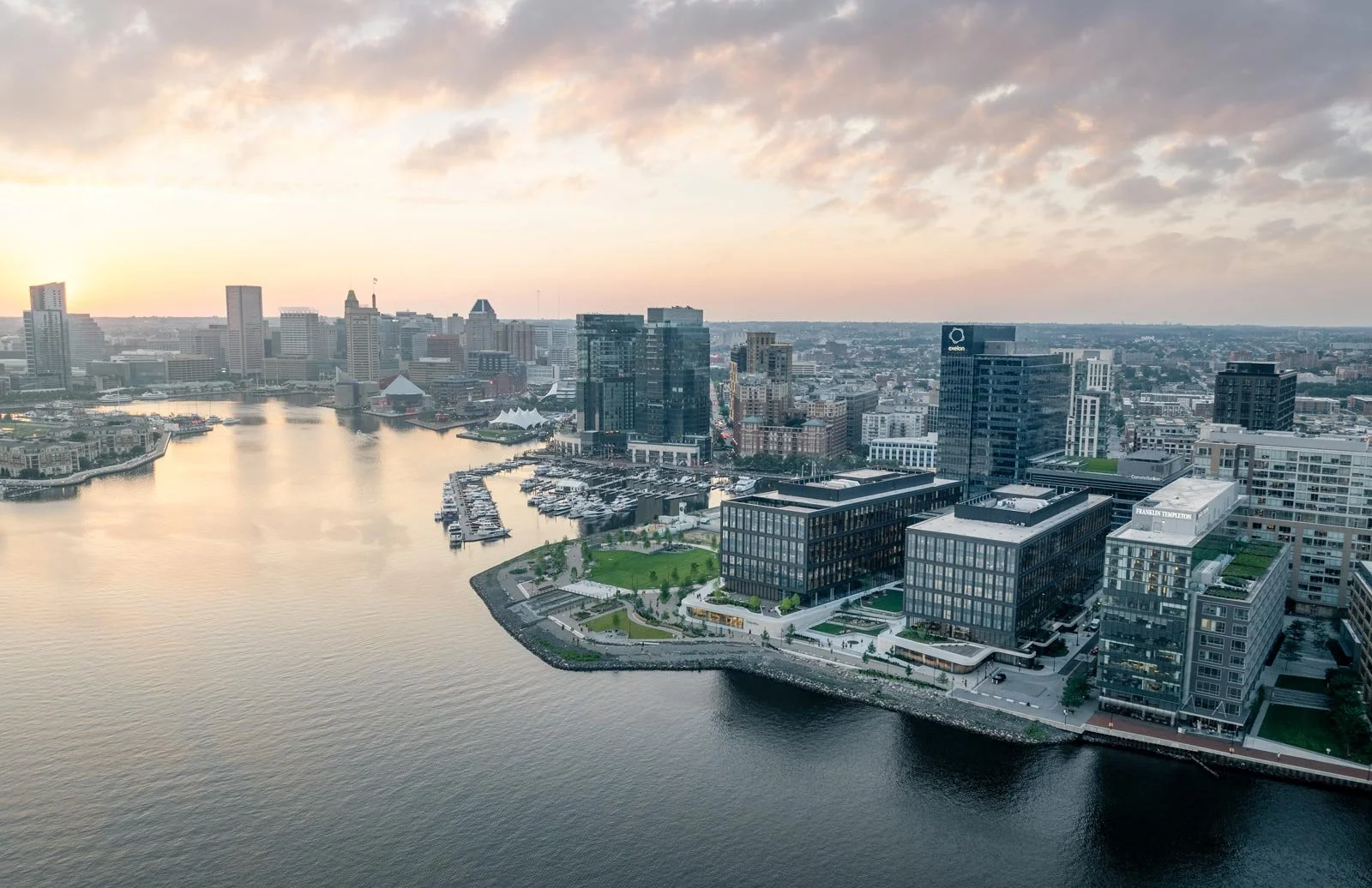 t rowe price kpf, t rowe kohn pedersen fox, t rowe price headquarters, t rowe price hq, baltimore kpf, baltimore inner harbor, inner harbor aerial