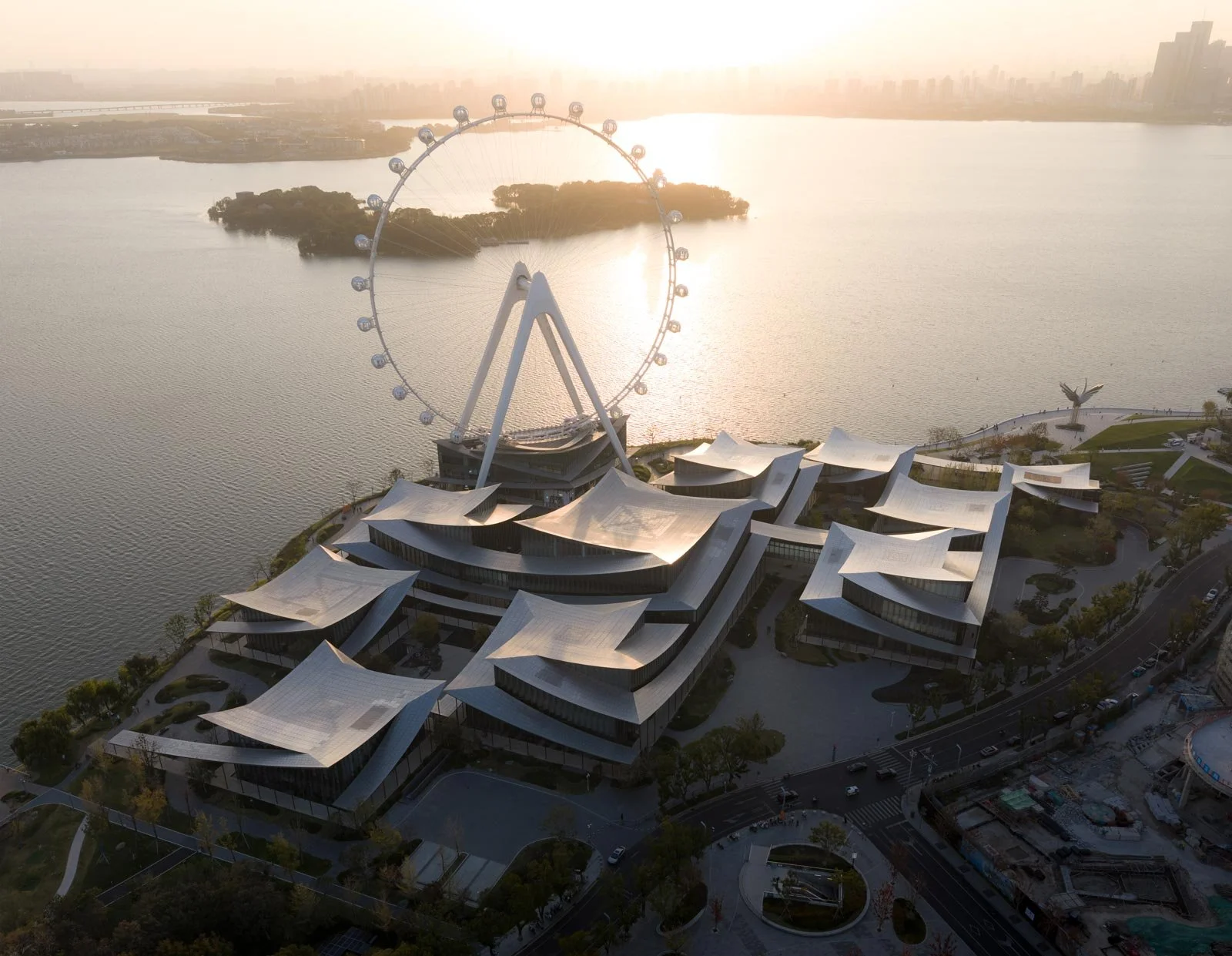 suzhou museum big, suzhou museum of contemporary art, suzhou moca, suzhou moca big, big suzhou, bjarke ingels suzhou, aerial museum photography
