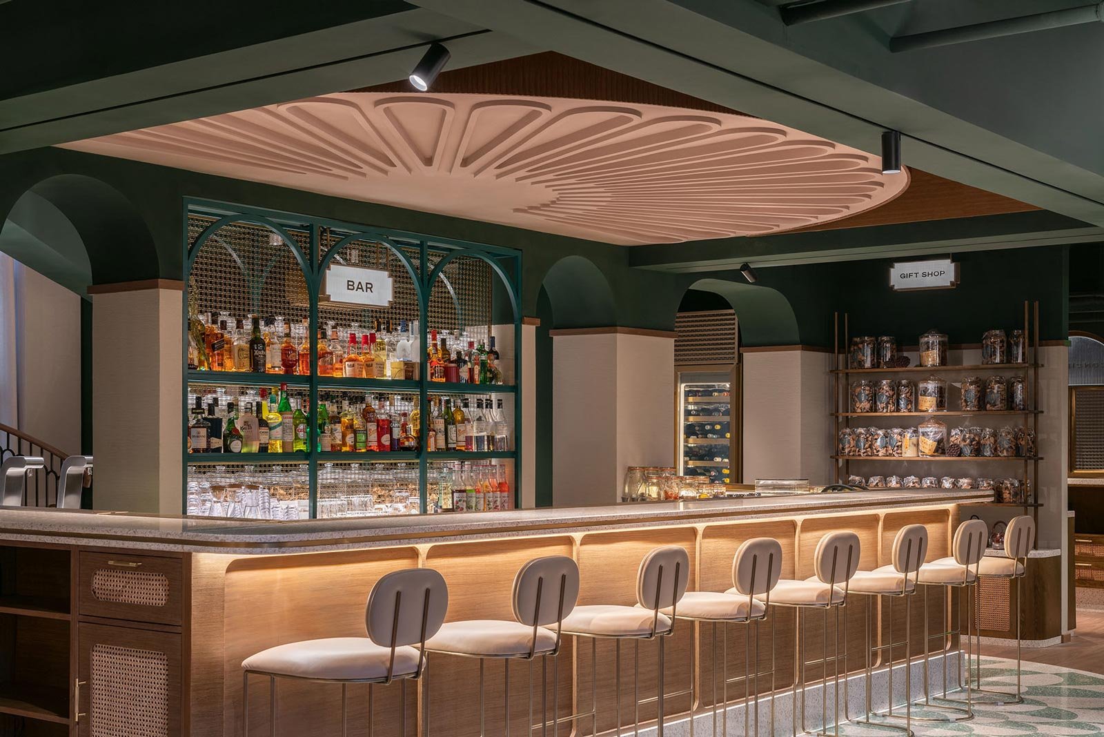 yilong shanghai dimsum brandworks restaurant design interior night view