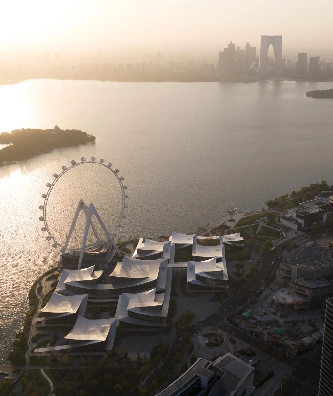 suzhou museum big, suzhou museum of contemporary art, suzhou moca, suzhou moca big, big suzhou, bjarke ingels suzhou, aerial museum photography