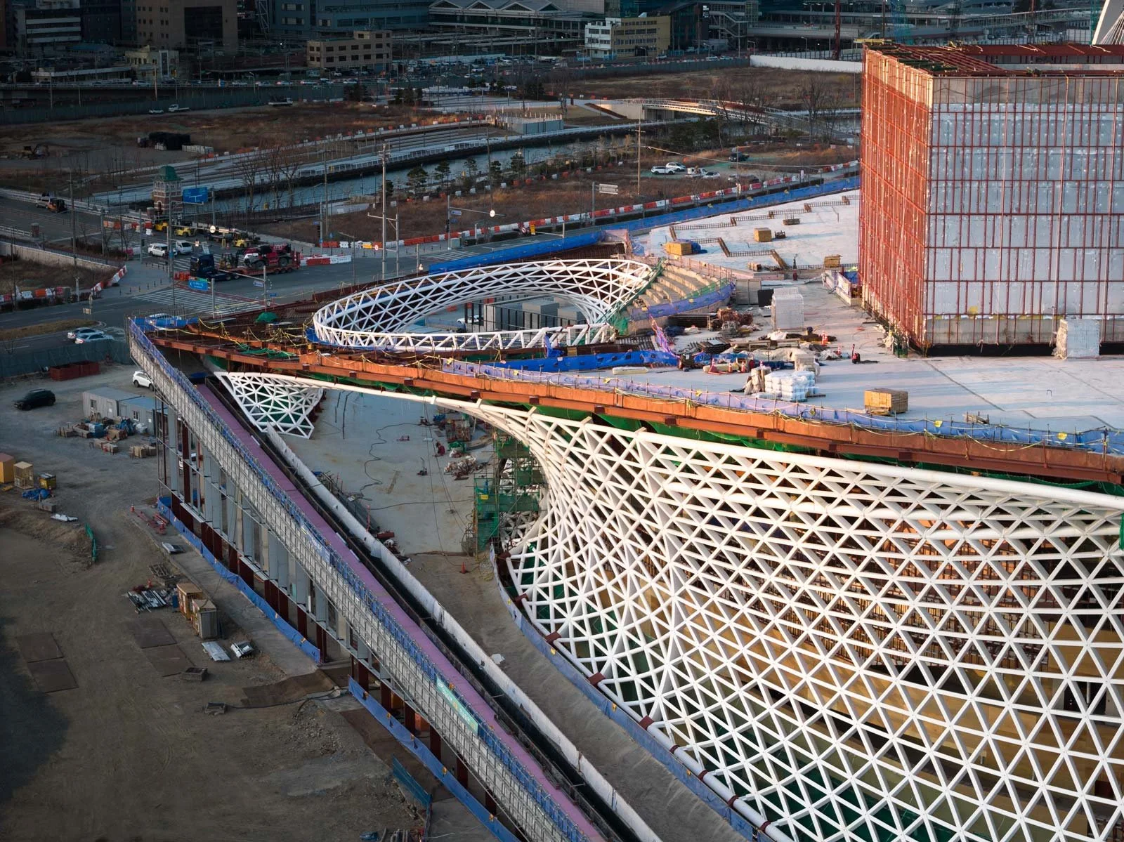busan opera house, busan opera house construction, snohetta korea, snohetta busan, busan south korea, busan opera aerial
