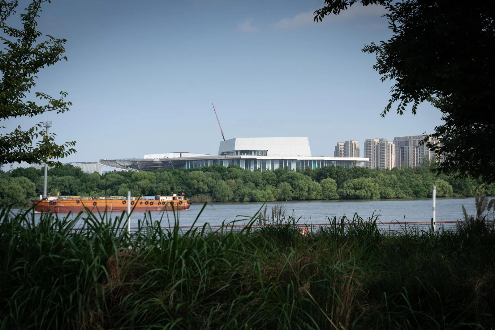 shanghai grand opera house, shanghai snohetta opera, snohetta opera house, snohetta china, shanghai river, huangpu river