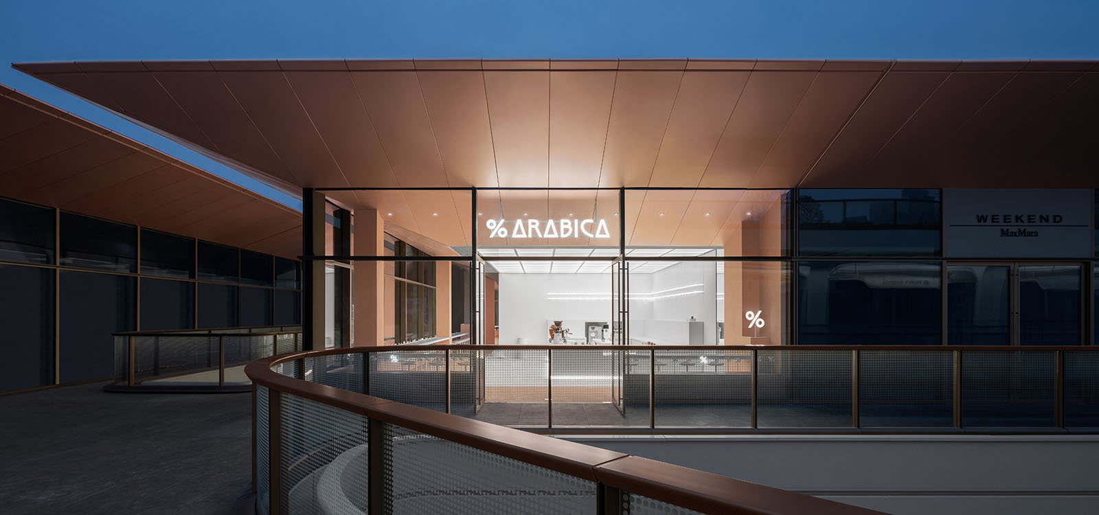 arabica chengdu skp archiee dusk shop storefront