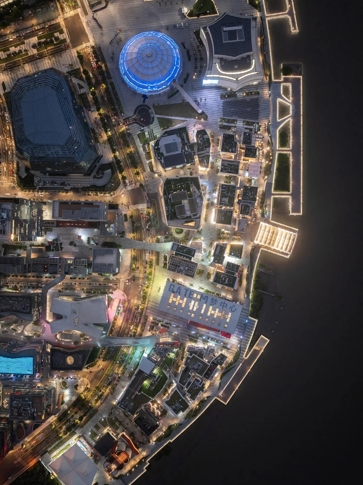shanghai west bund, shanghai gate m, shanghai dreamcenter, shanghai waterfront, oval partnership, gate m aerial