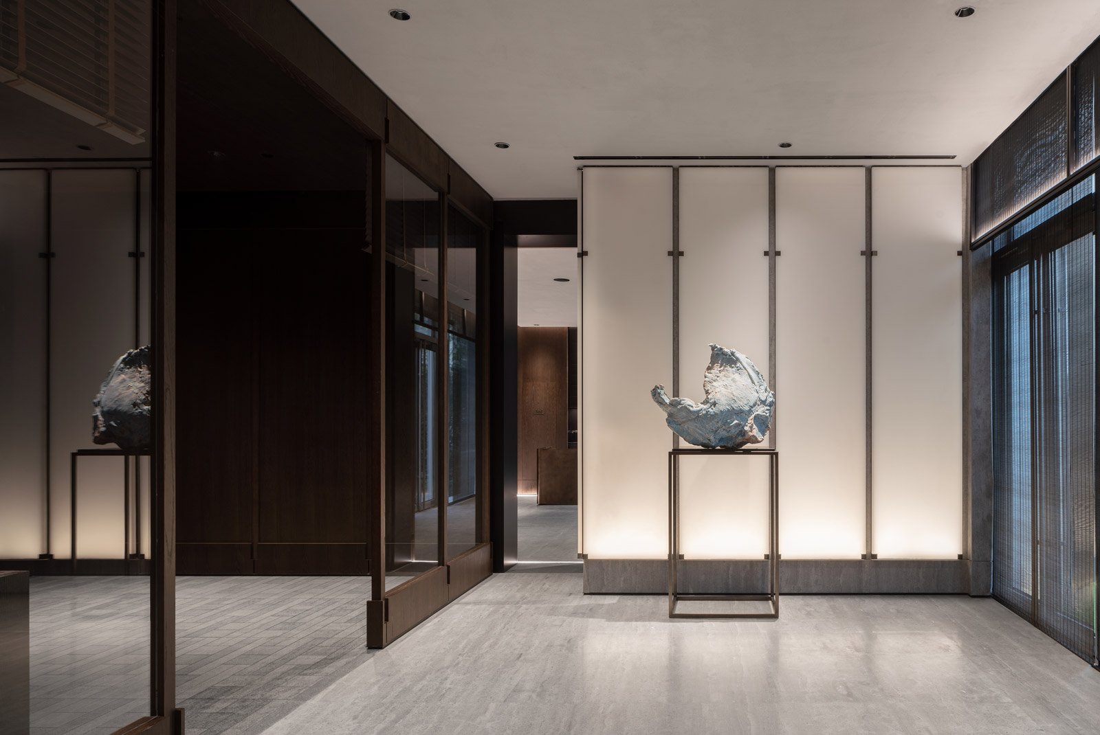 hangcheng future art gallery, hangzhou art gallery, hangzhou sales center interior, china resources art gallery hangzhou, china art gallery hangzhou