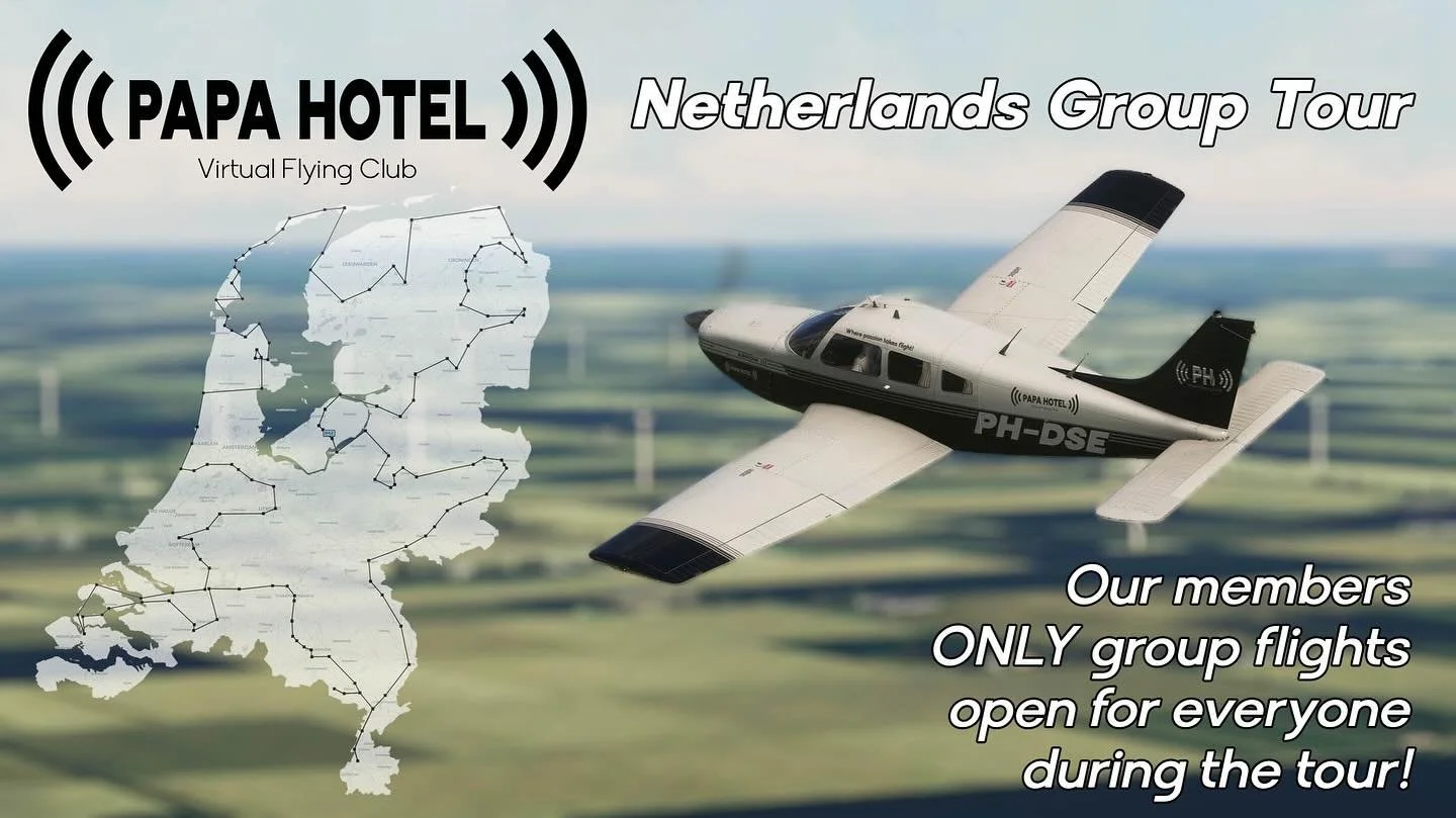 Every month @papahotel_dsd organizes a members only group flight for our @patreon&rsquo;s. We&rsquo;re now opening up our group flight during the #VirtualFlyingub #NetherlandsGroupTour for EVERYONE to join!
#microsoftflightsimulator #flightsimulator 