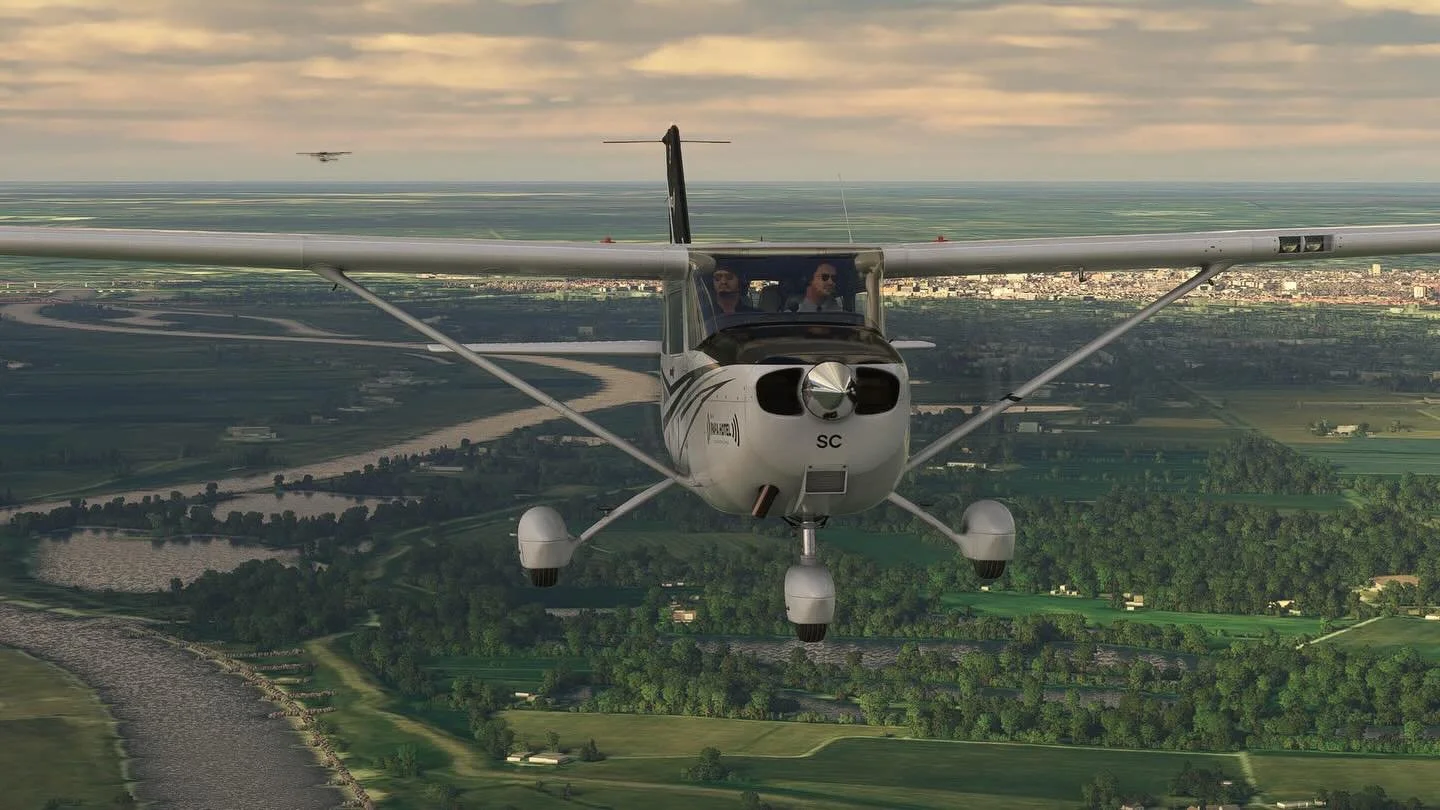 Last night we took off from #EHLE @lelystad_airport for the first leg of the @papahotel_dsd #virtualflyingclub #netherlandsgrouptour to #EHTW @twenteairportofficial. A special thanks to all the participants, our Patreons and @ivaonl for providing ATC