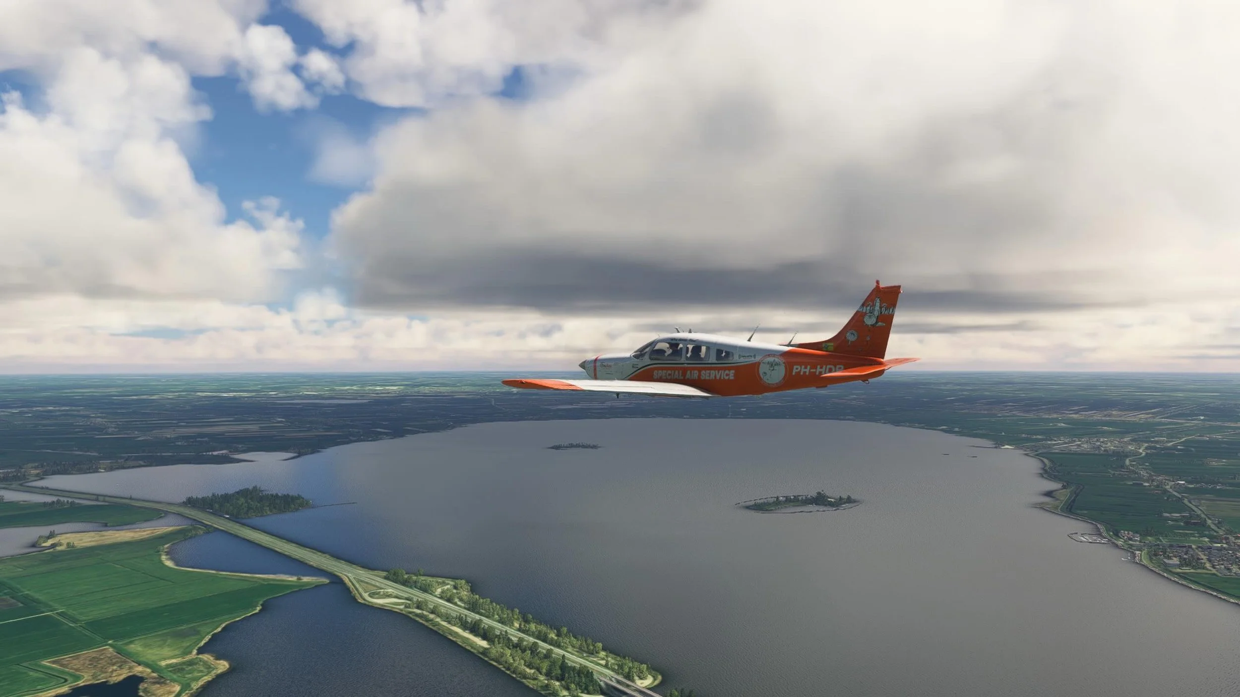 Avoiding the occasional shower, it was a lovely day to fly in the Netherlands!
#SpecialAirServiceVAG #VirtualAirline operating on @onair.company #virtualpilot