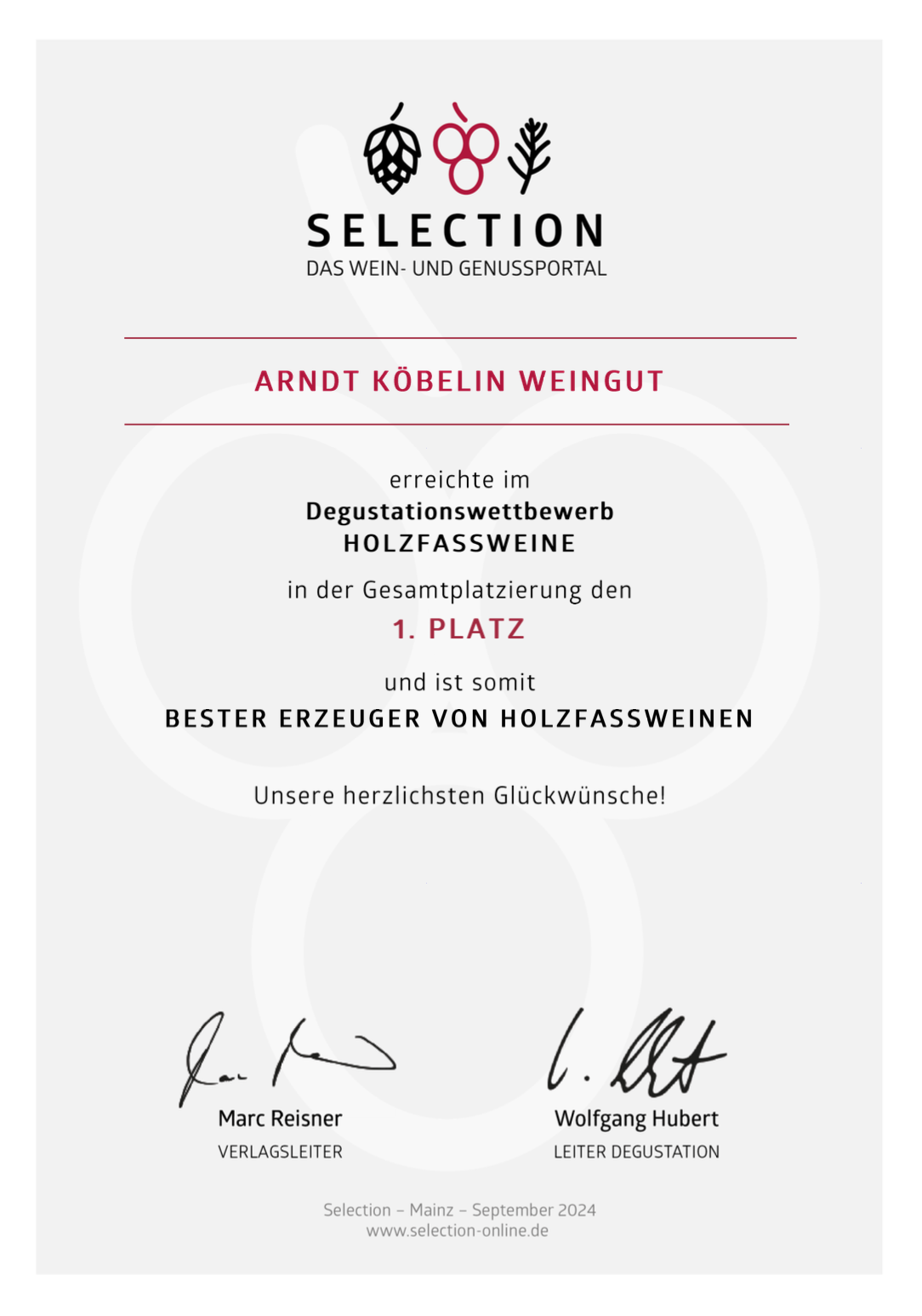 Genussmagazin 2024_12-Selection Bester Erzeuger von Holzfassweinen.png