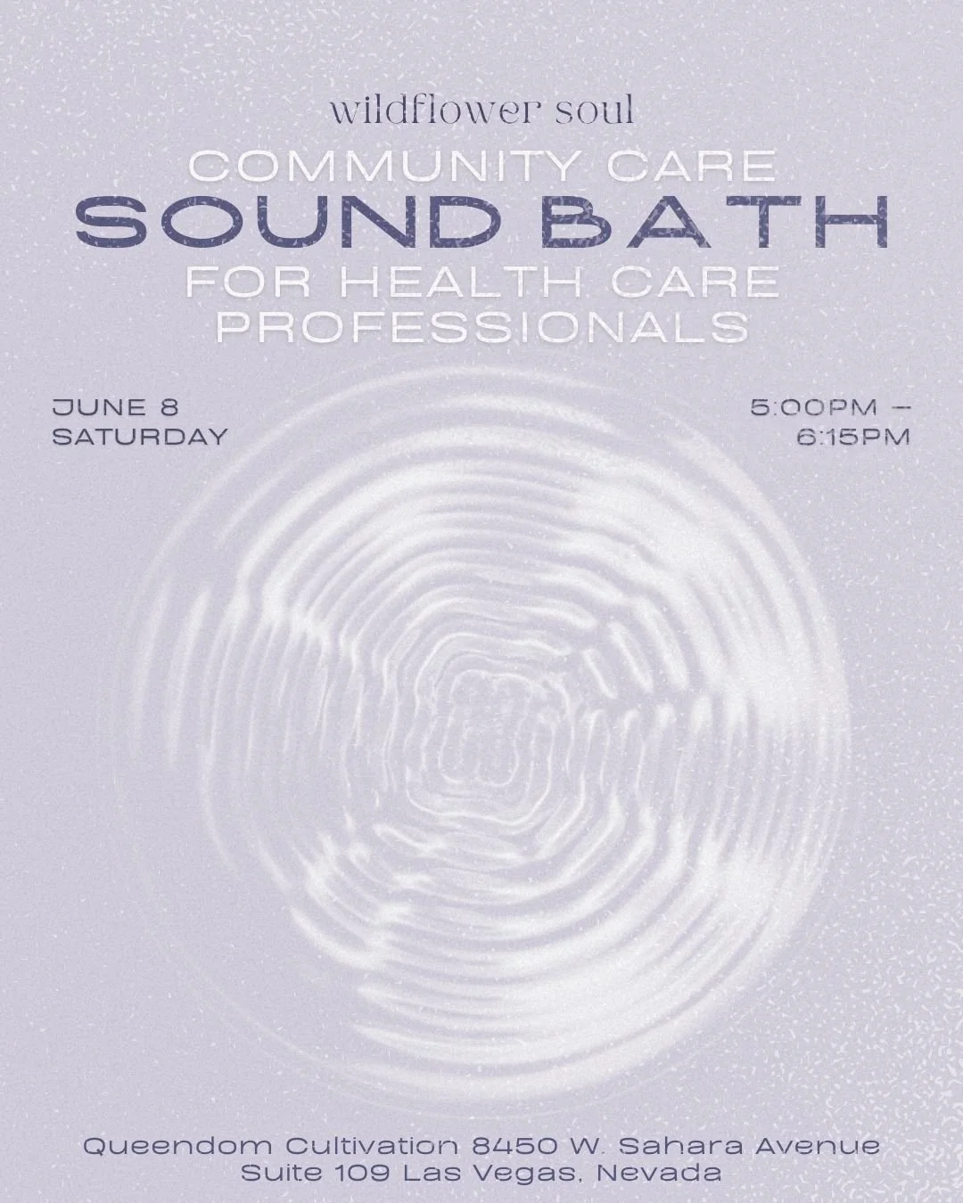 Community Care Soundbath for Healthcare professionals