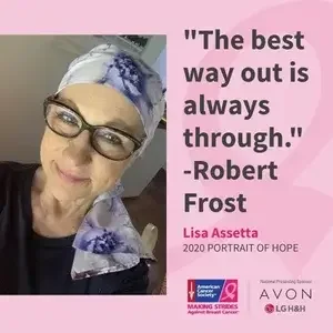 Lisa Assetta honored during cancer treatment at Making Strides Against Breast Cancer, 2020