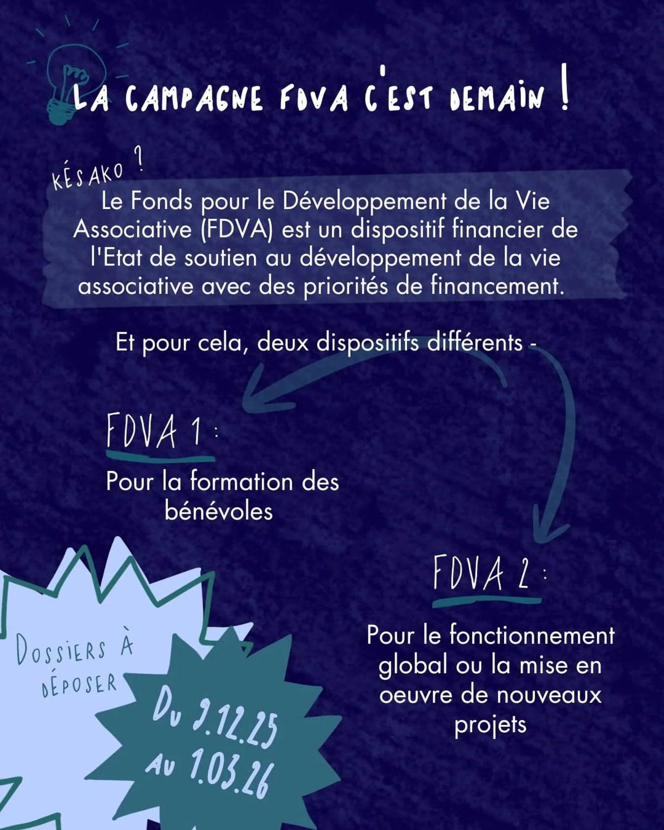 [LANCEMENT CAMPAGNE FDVA] 

D&egrave;s demain rdv sur https://lecompteasso.associations.gouv.fr/ pour d&eacute;poser vos dossiers ! 🗃️

&mdash;&mdash;
#capberriat #isere #fdva #vieasso #vieassociative