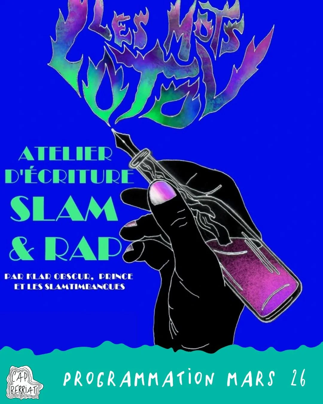 [IL SE PASSE QUOI &Agrave; CAP EN MARS ?]
D&eacute;couvrez tous les &eacute;v&eacute;nements du mois de mars, au Transfo, &agrave; la Capsule et &agrave; @labouillotte_restaurant ! 🌱👀☀

___________
▶️ ZOOM SUR les ateliers d'&eacute;criture de Klar