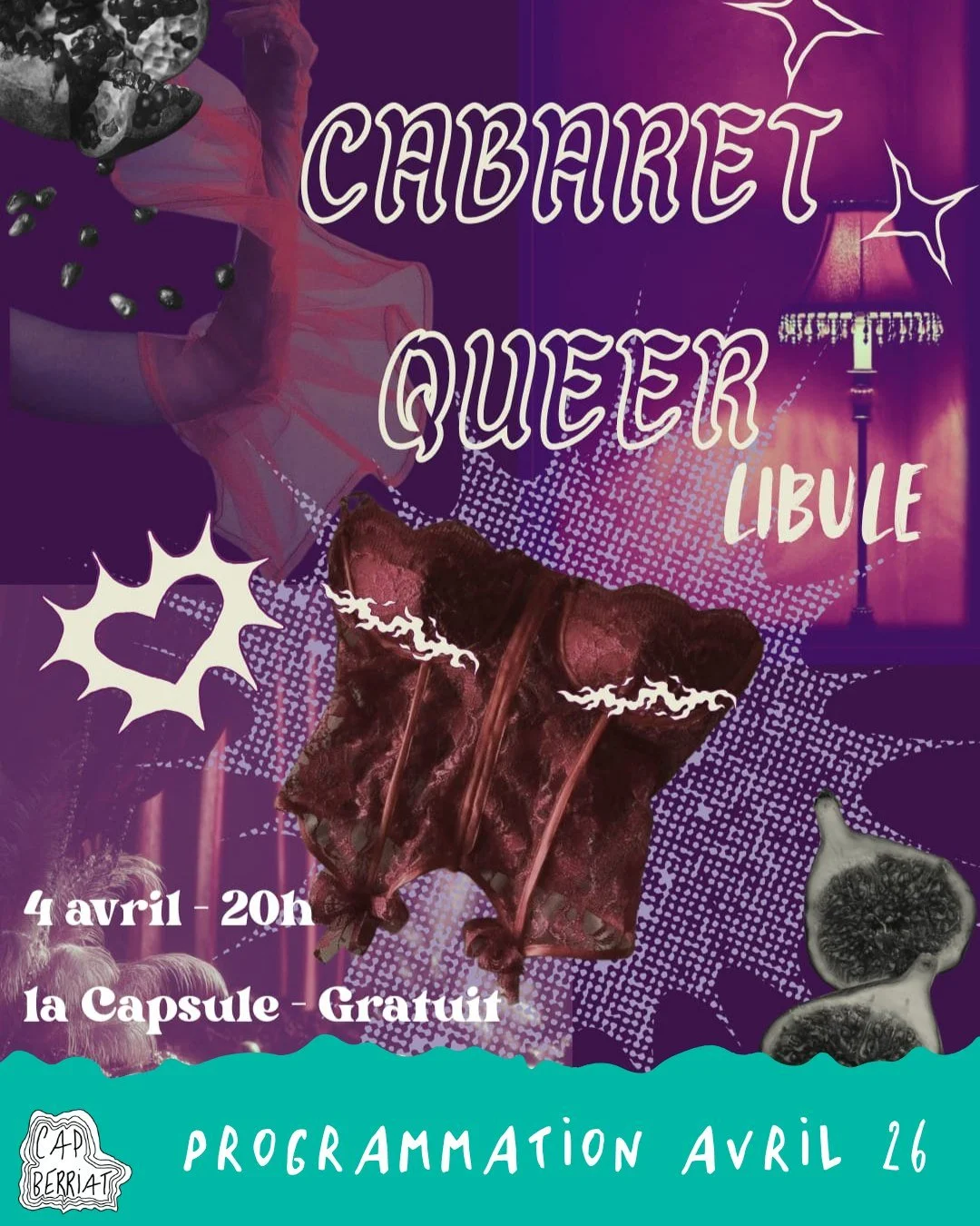 [IL SE PASSE QUOI &Agrave; CAP EN AVRIL ?]
Avril arrive et on a h&acirc;te de vous retrouver 🌱 De quoi remplir vos agendas avec de belles rencontres, des spectacles, des ateliers et des soir&eacute;es festives ☀

_____
Zoom sur le Cabaret Queer du @