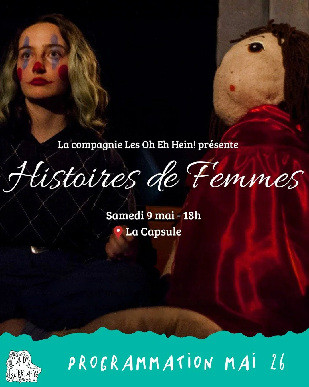 [IL SE PASSE QUOI &Agrave; CAP EN MAI ?]
Le mois de mai s'annonce charg&eacute; et on adore &ccedil;a 🌸 Contes, Kpop, couture militante, sc&egrave;nes ouvertes, impro, drag, jazz&hellip; un mois &eacute;clectique et festif qui sent bon le printemps 