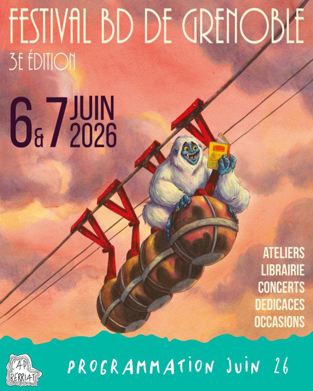 [IL SE PASSE QUOI &Agrave; CAP EN JUIN ?]
Avant de souffler pour l'&eacute;t&eacute;,  Cap vous offre un mois de juin bien rempli ! Festival de BD, spectacles, concerts, ateliers... la saison se termine en beaut&eacute;. ☀
_______
👀 Zoom sur le fest