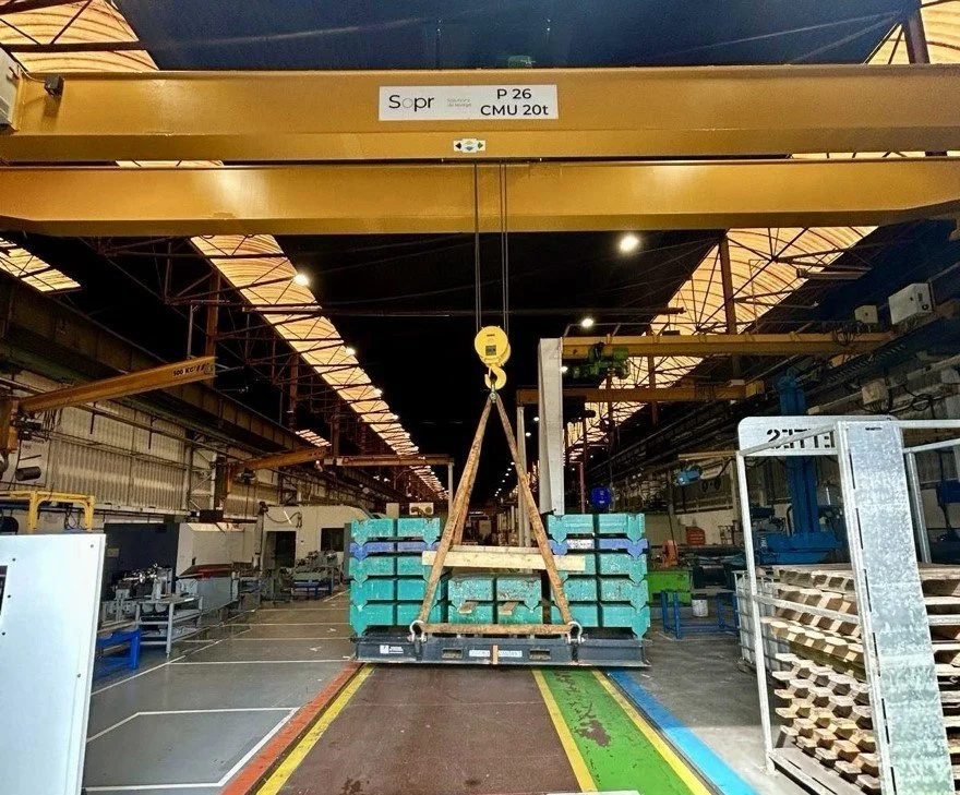 20-ton POTAIN double-girder overhead crane