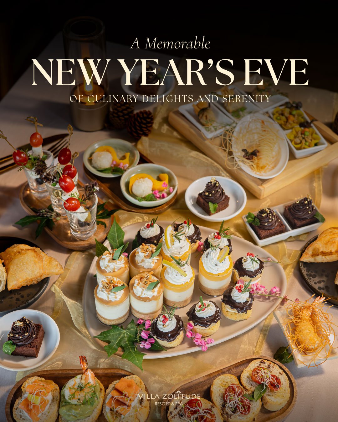 A Memorable New Year&rsquo;s Eve of Culinary Delights and Serenity

Enjoy a luxurious dining experience by our main pool, surrounded by lush nature. Savor exquisite flavors, toast with your favorite drinks, and make the evening truly memorable.

🍸 B