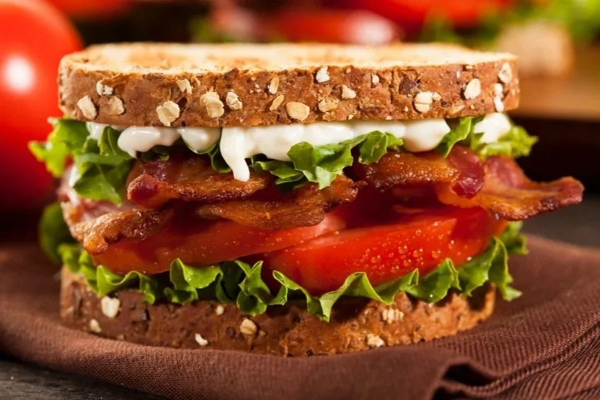 Bacon, lettuce and tomato sandwich as a post-workout meal