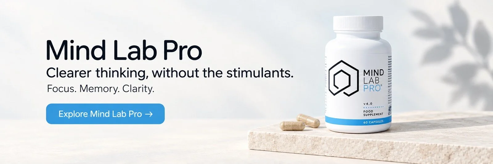 Mind Lab Pro caffeine-free nootropic supplement banner