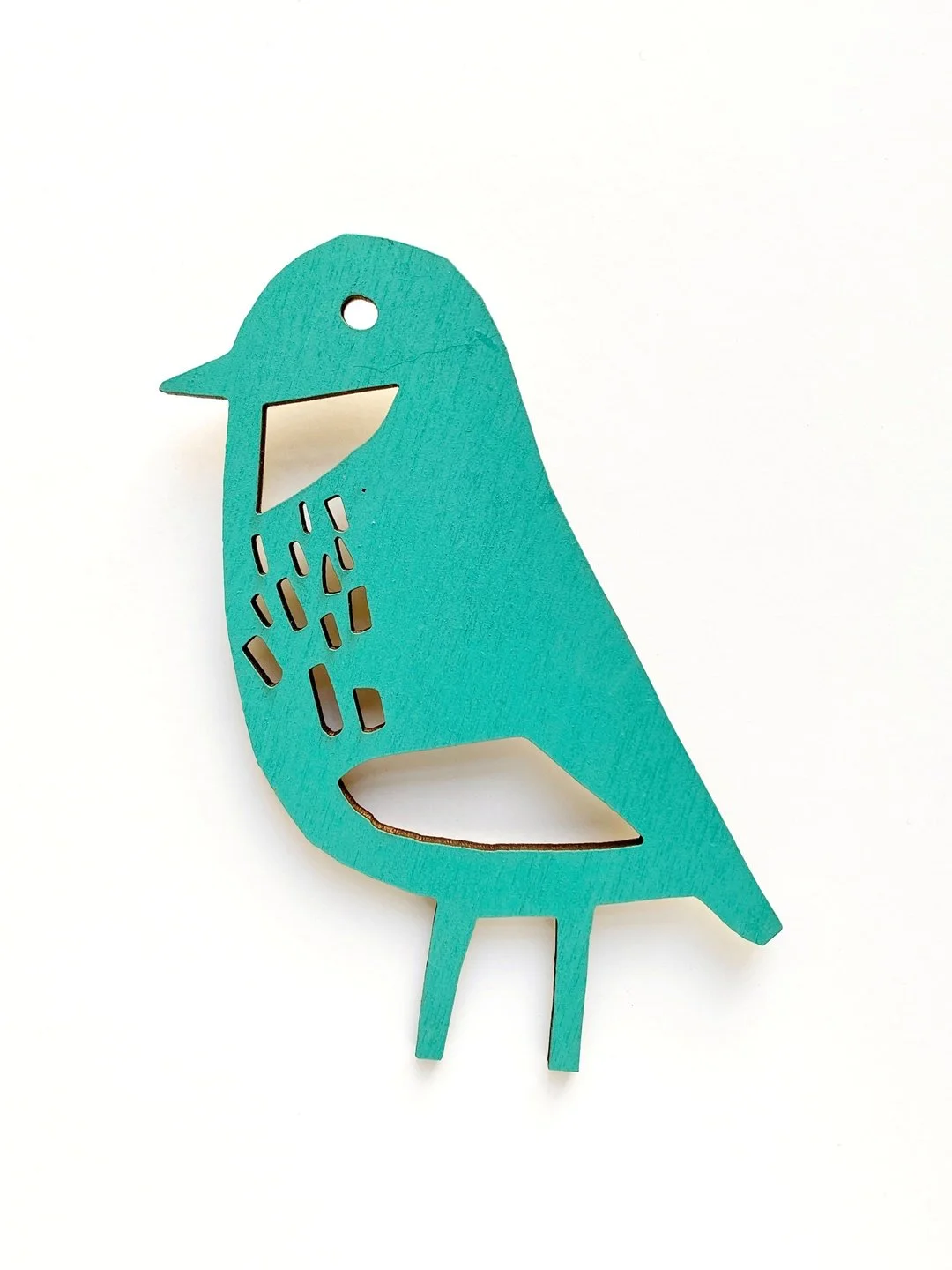 Large wooden Bird Brooch