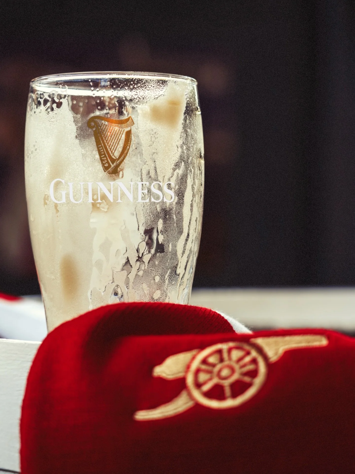 You just know that pint was nice 🤤
.
.
Image shot for the launch of the @arsenal x @guinnessgb partnership launch 
.
.
#arsenal #guinness #lowernorthbank