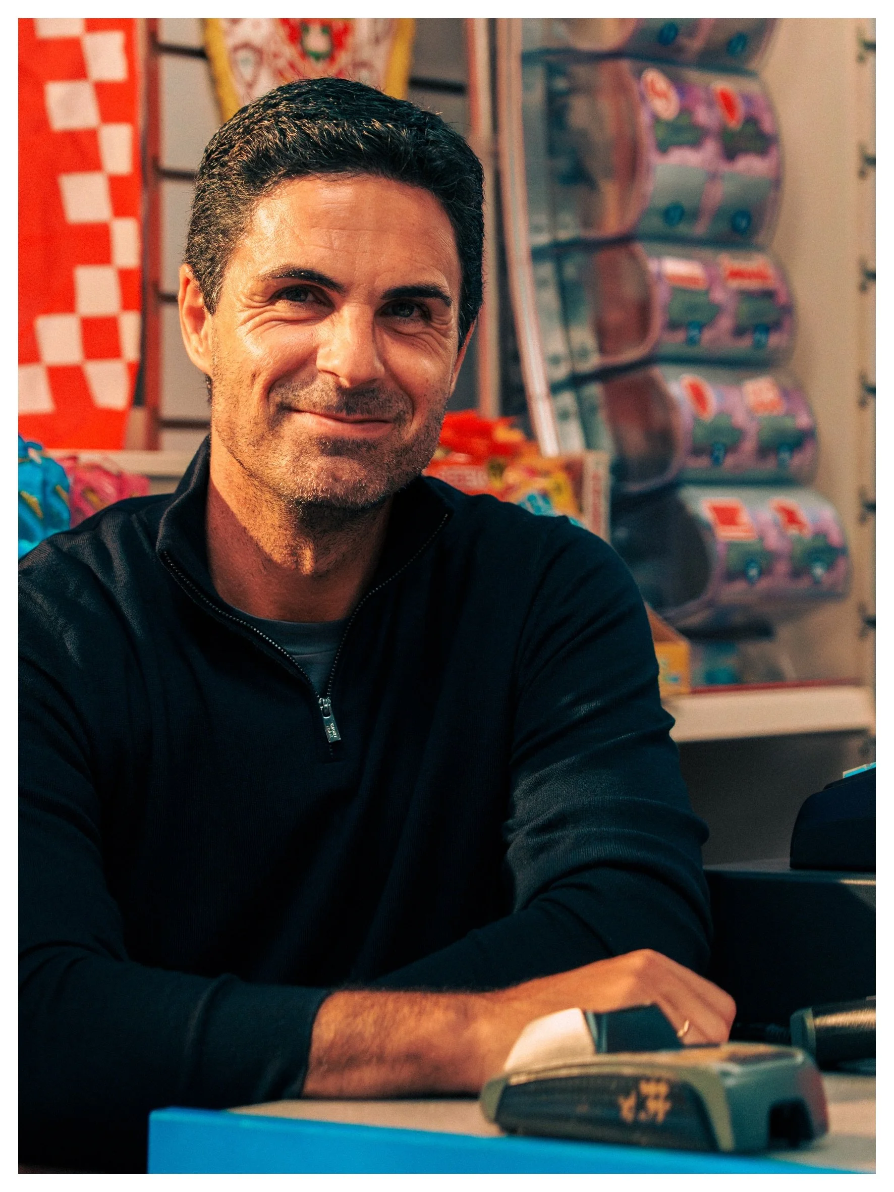 Mikel Arteta, part time boss man shop keeper, and also a Premier League winning manager ⚡️
.
.
BTS images shot for @arsenal 
.
.
#arsenal #mikelarteta #arsenalbts #lowernorthbank