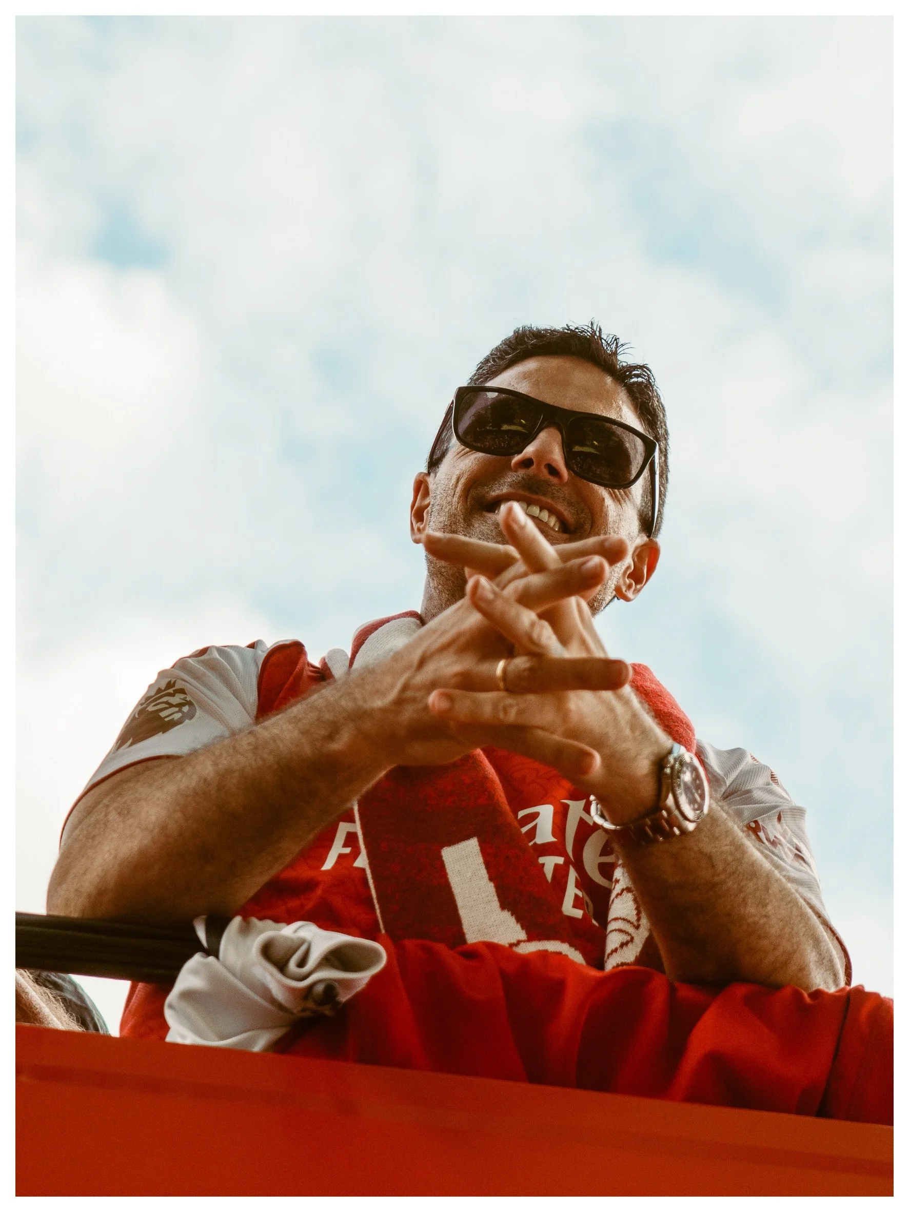 The gaffer ⚡️
.
.
Images shot for @arsenal 
.
.
#arsenal #mikelarteta #lowernorthbank