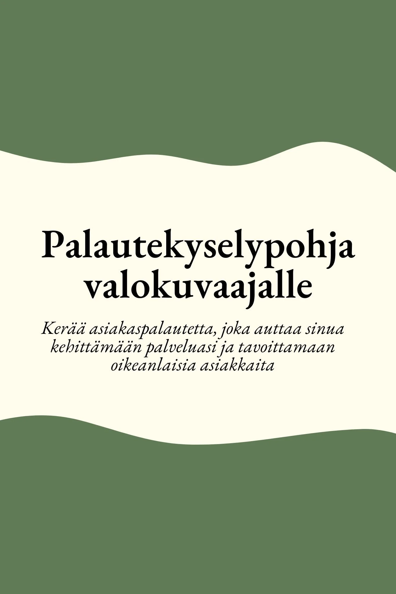 Palautekyselypohja valokuvaajille