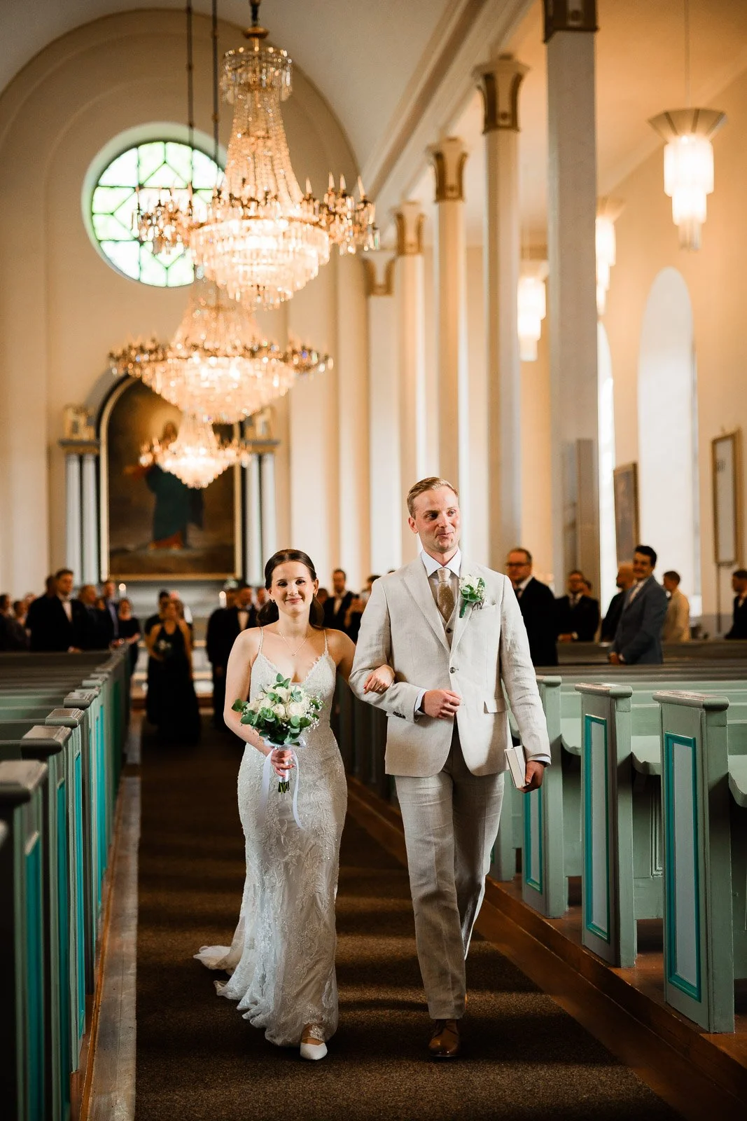 Hääkuvaus Orimattilan kirkossa.