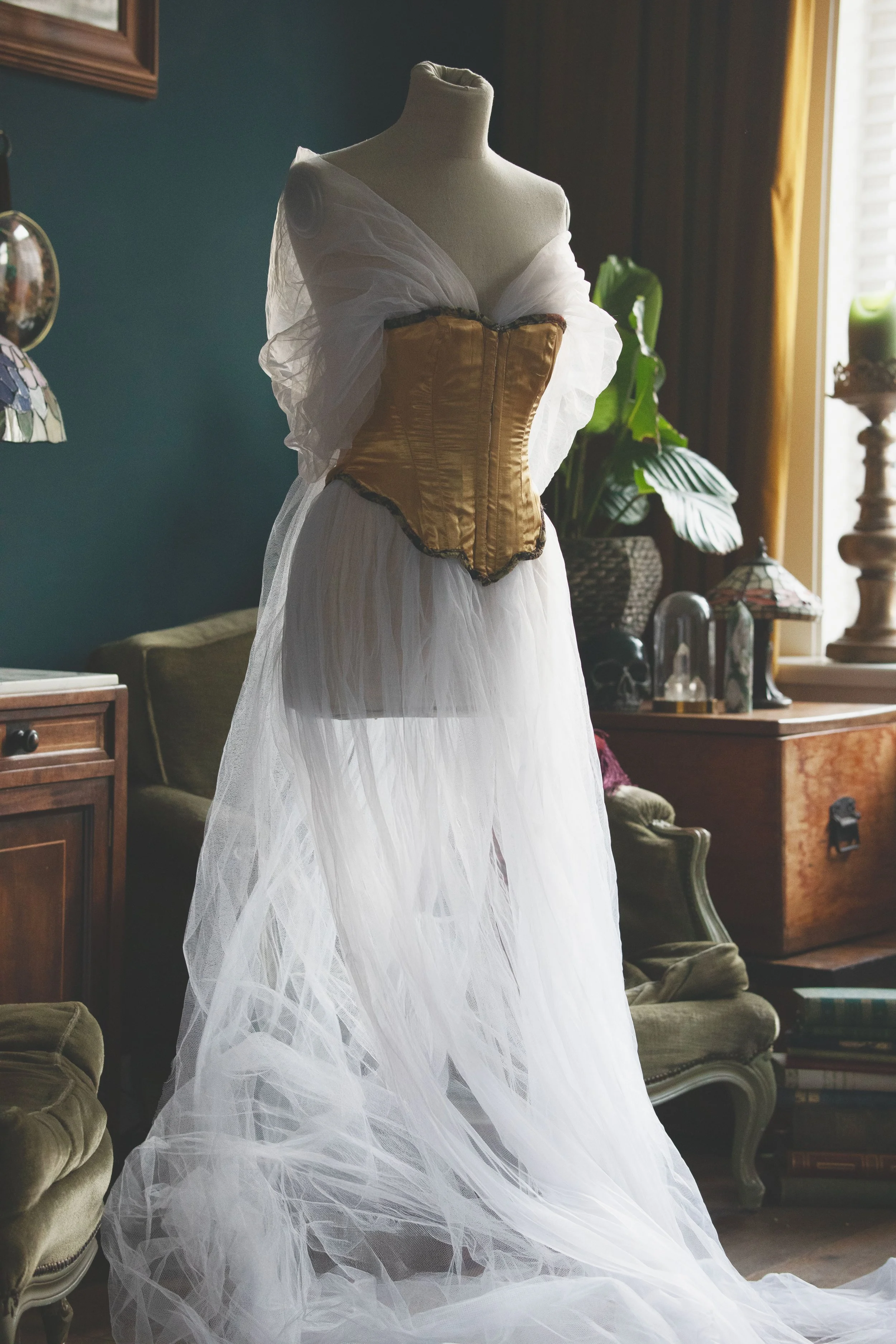 White Draping - All Sizes | Corset XS-S