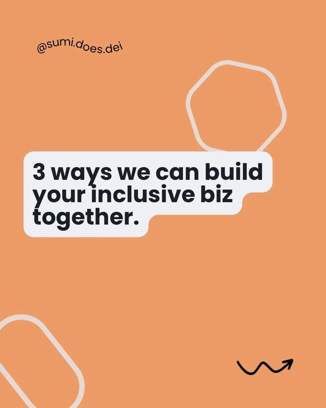 No need to get yourself all tied up in knots over inclusion when I&rsquo;m here 😉 Pick how you want to get started, then head over to the link in my bio (or my DMs if you wanna chat about it first)

Slide text:

Slide 1: 3 ways we can build your inc