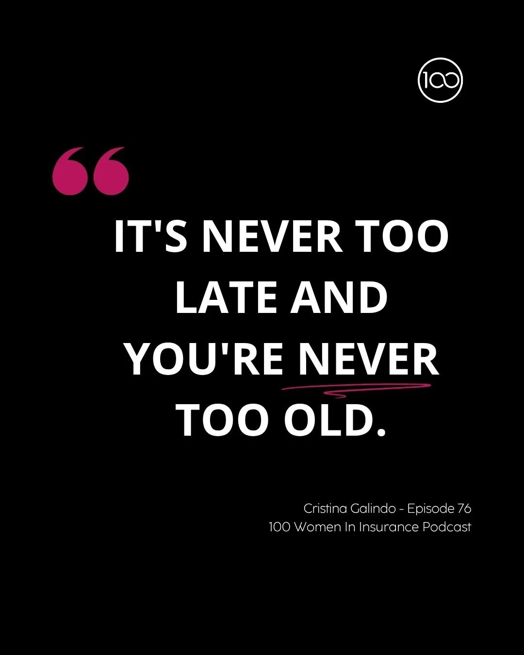 A reminder that life isn&rsquo;t on a timeline.

It&rsquo;s never too late to start again, try something new, change direction, or become the version of yourself you&rsquo;ve been growing into.

And you&rsquo;re never too old to dream bigger for your