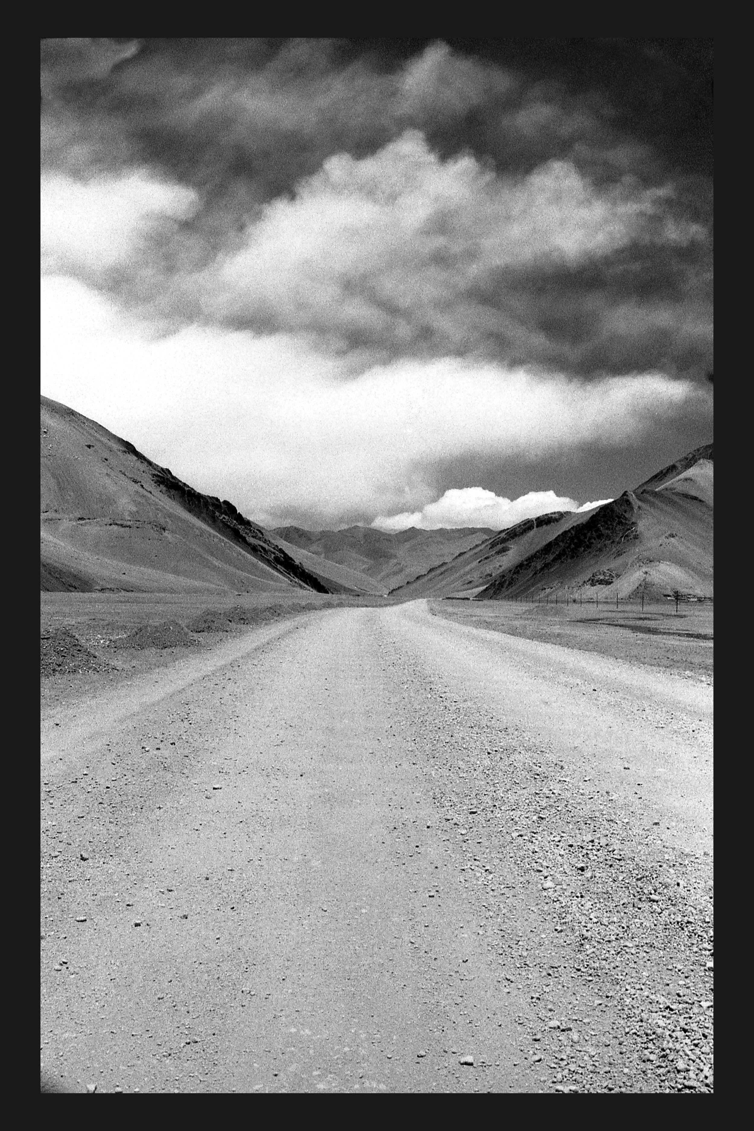 Dusty road, Tibet.