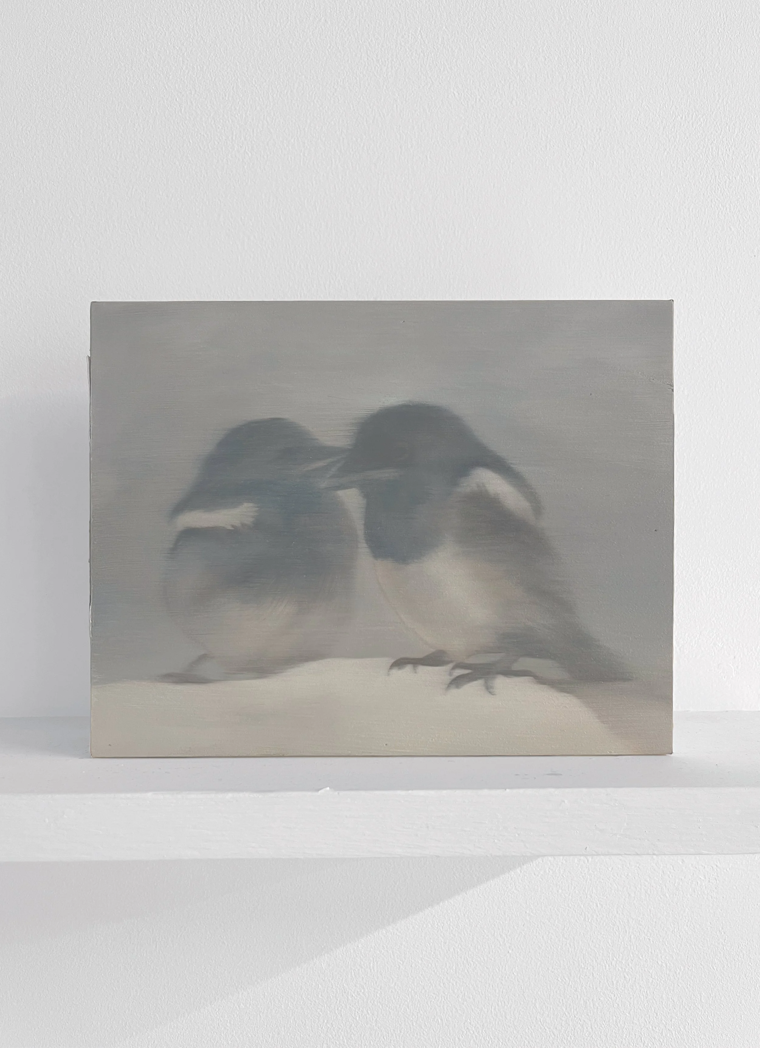 Fog, peinture à l’huile sur bois, 14 x 18 cm, 2026
