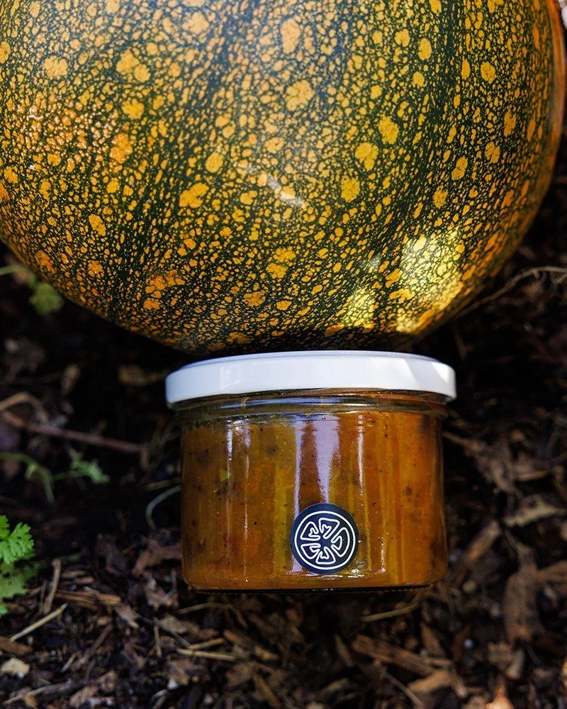✨ NEW Sweet Pumpkin Chutney - Made for Festive Feasting ✨

Every autumn, we save the seeds from our best pumpkins and squash - Rouge Vif d&rsquo;&Eacute;tampes, Pink Banana, and other heirloom varieties grown for flavour, not yield. The seeds are dri