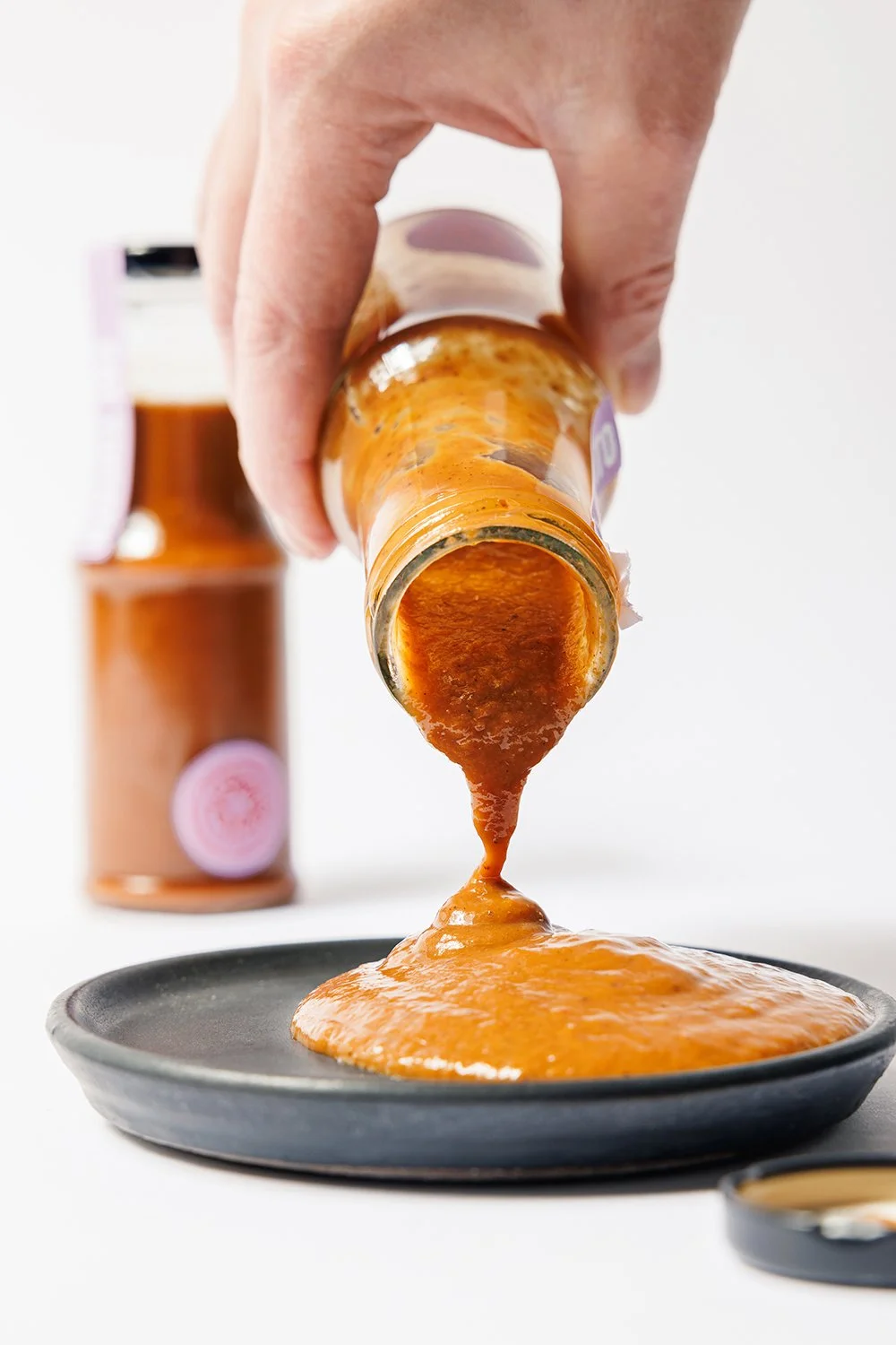 Grilled Pork, Summer Greens, Peach BBQ Sauce