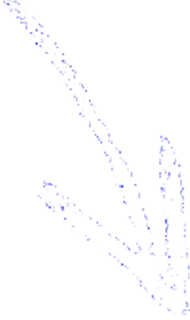 A white, hand-drawn style arrow, pointing down and to the right.