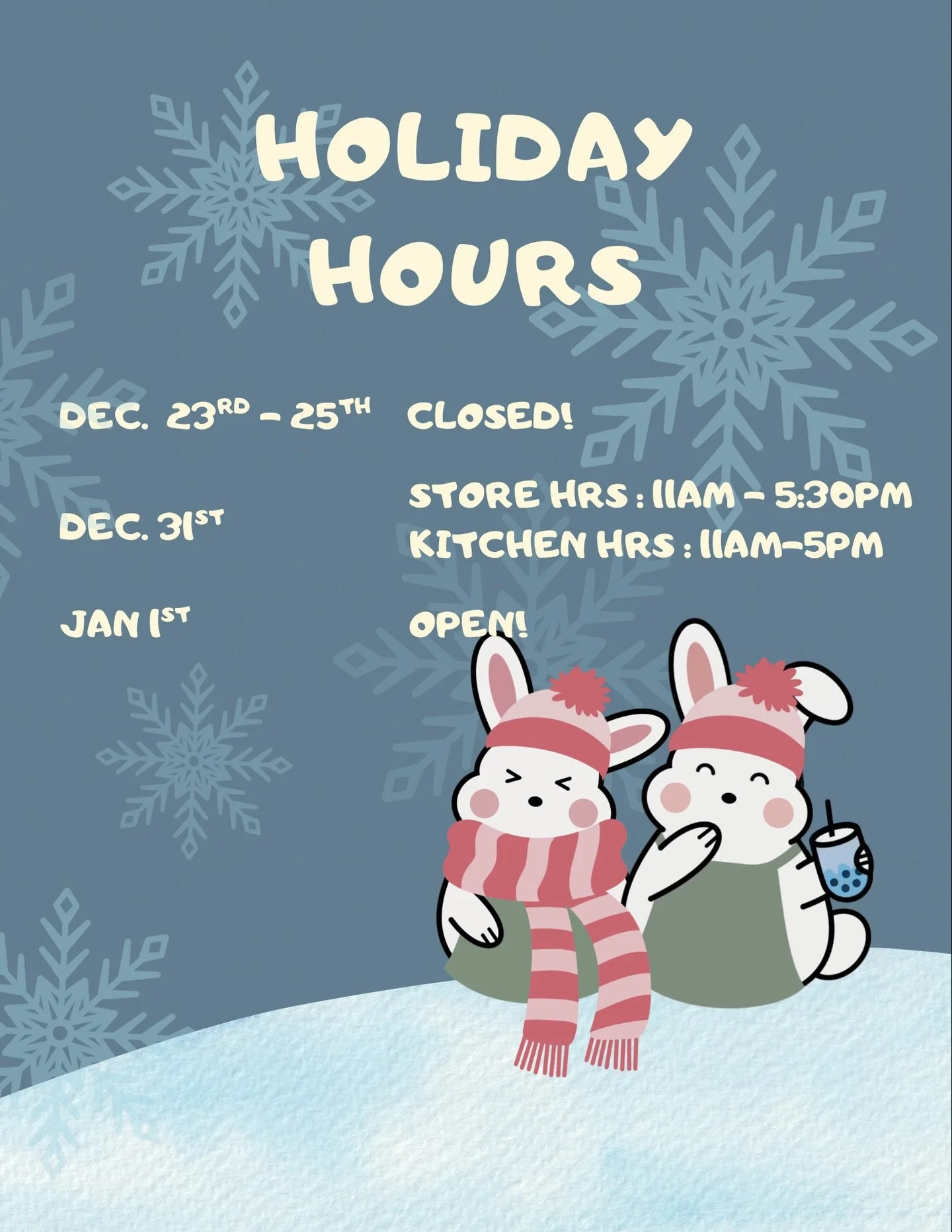 A lil heads up 😊 &amp; friendly reminder we are always closed every Monday!