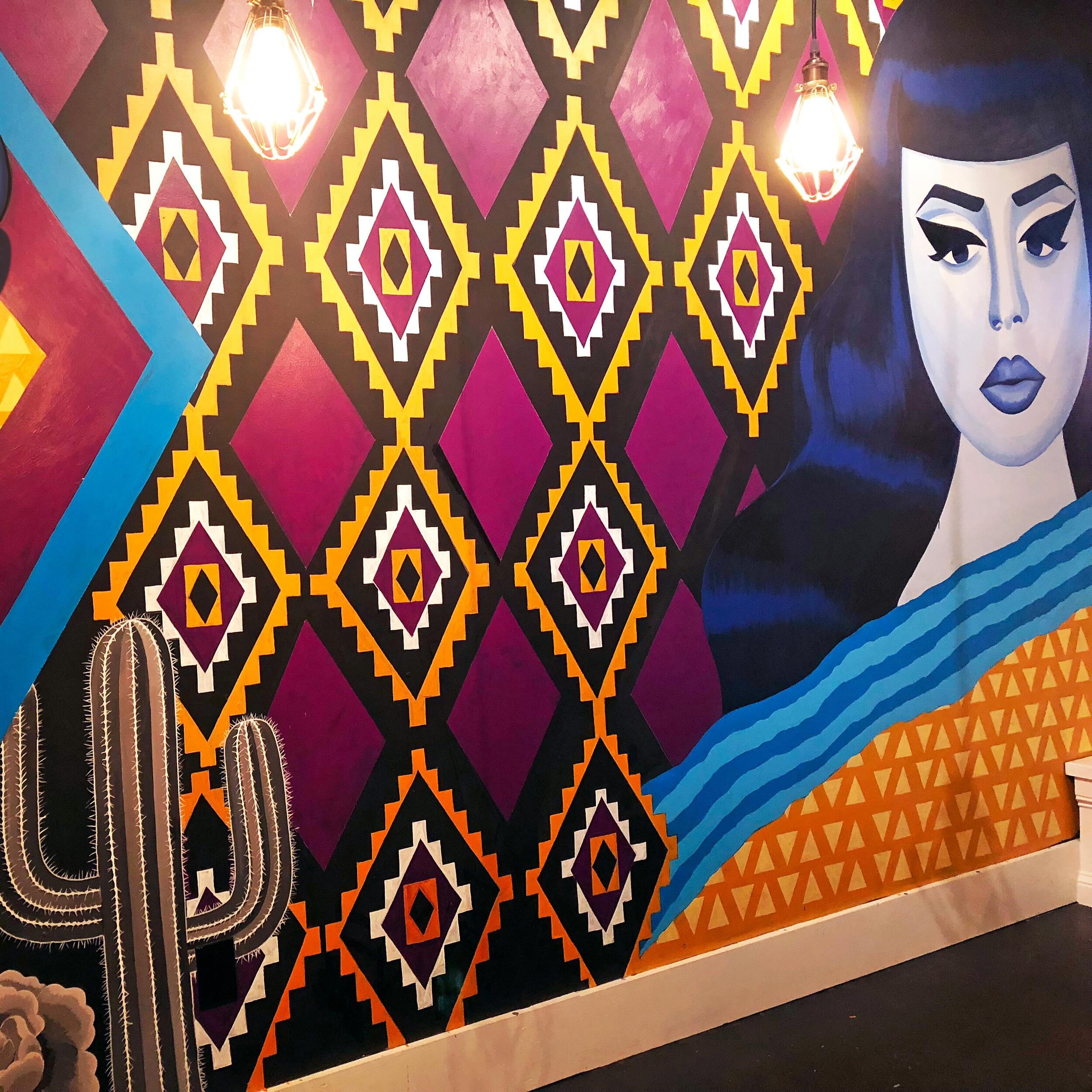 Designed from the heart and painted with soul 💃🏻❤️a restaurant in Mid City hired us to paint a mural that brings together Latin culture with the colors and vibrancy of New Orleans. Still a favorite of all time project to this day! #mural #muralart 