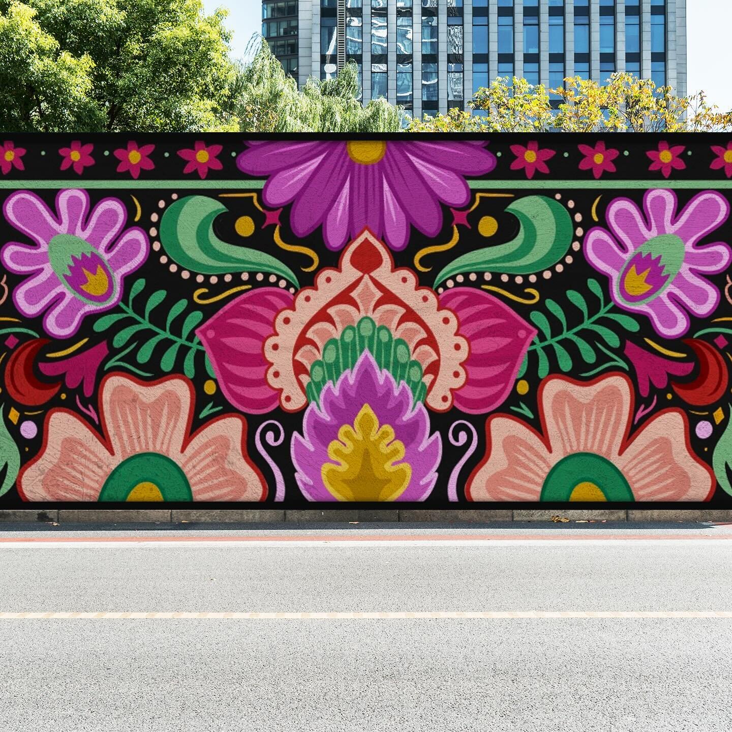 Transforming ordinary walls into bursts of magical blooms 🌸🌺✨ #murals #restaurantmural #businessmural #interactivemural #vinylmural #art #digitalart #wallwrap #vinylwrap #creativewrap #vinylgram