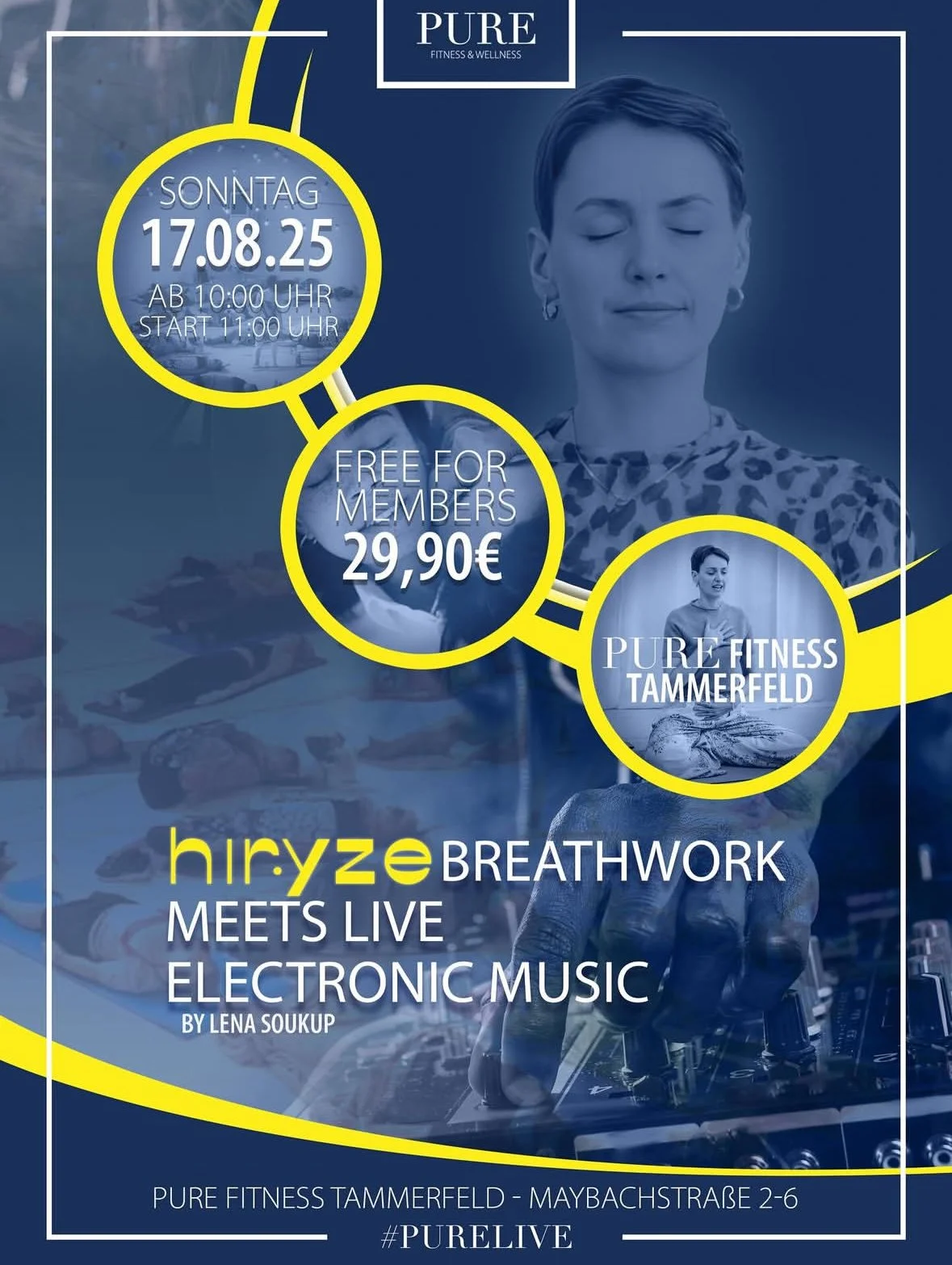 Breathwork Meets live Electronic Music PURE Fitness & Wellness Ludwigsburg